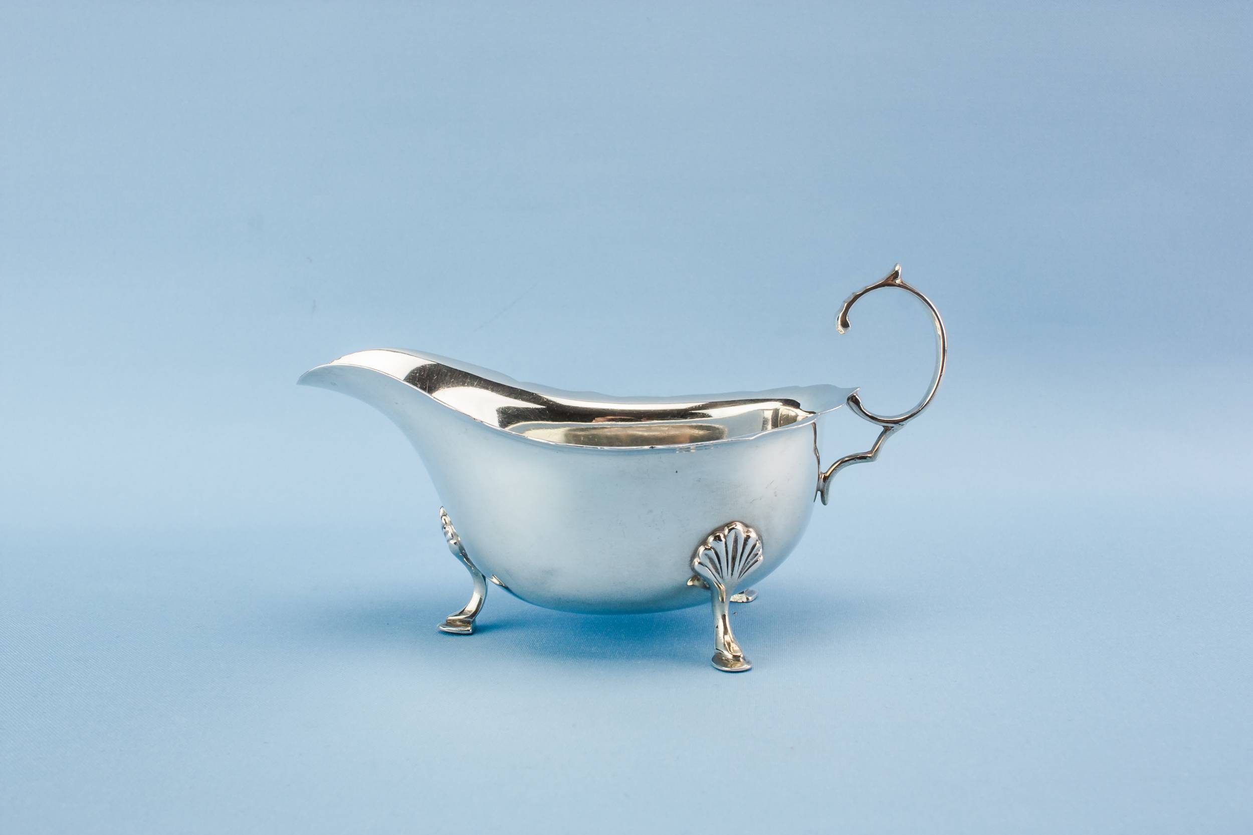 Neo-Classical Vintage GRAVY — Silver gravy boat
