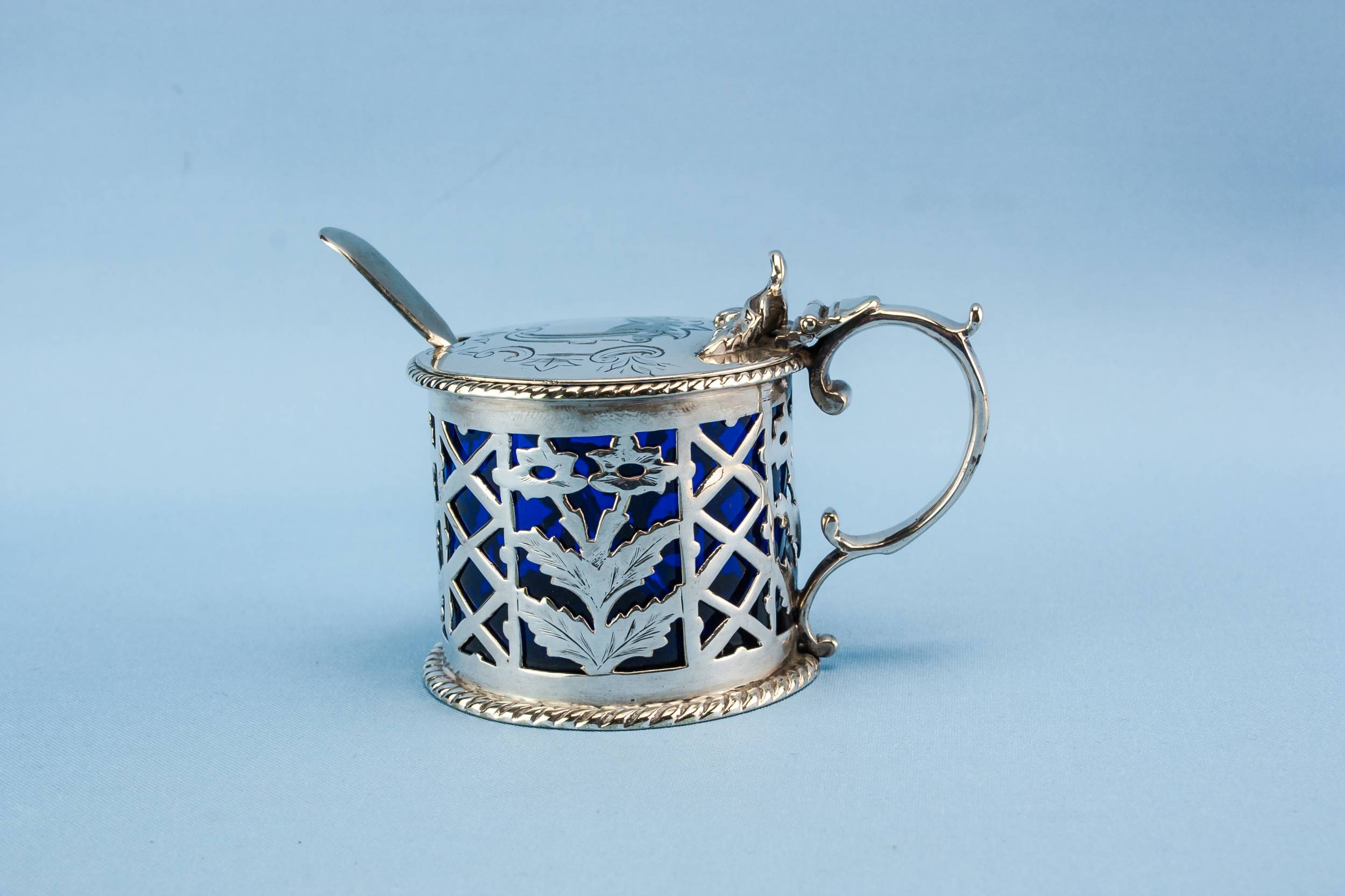 Antique Silver Plated — Small condiment pot