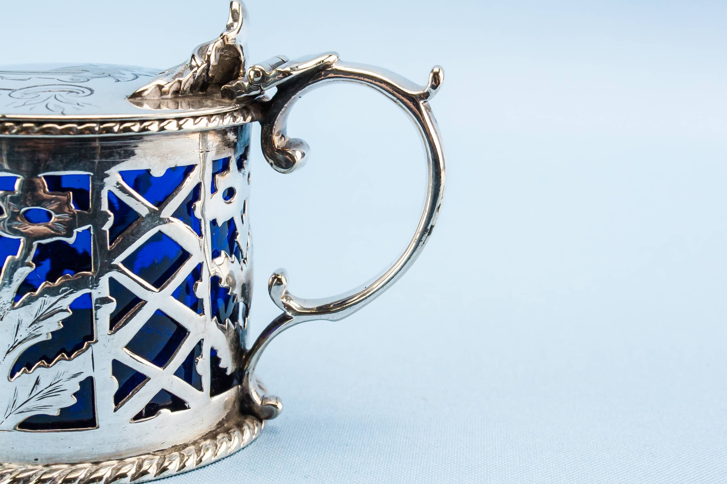 Antique Silver Plated — Small condiment pot 3