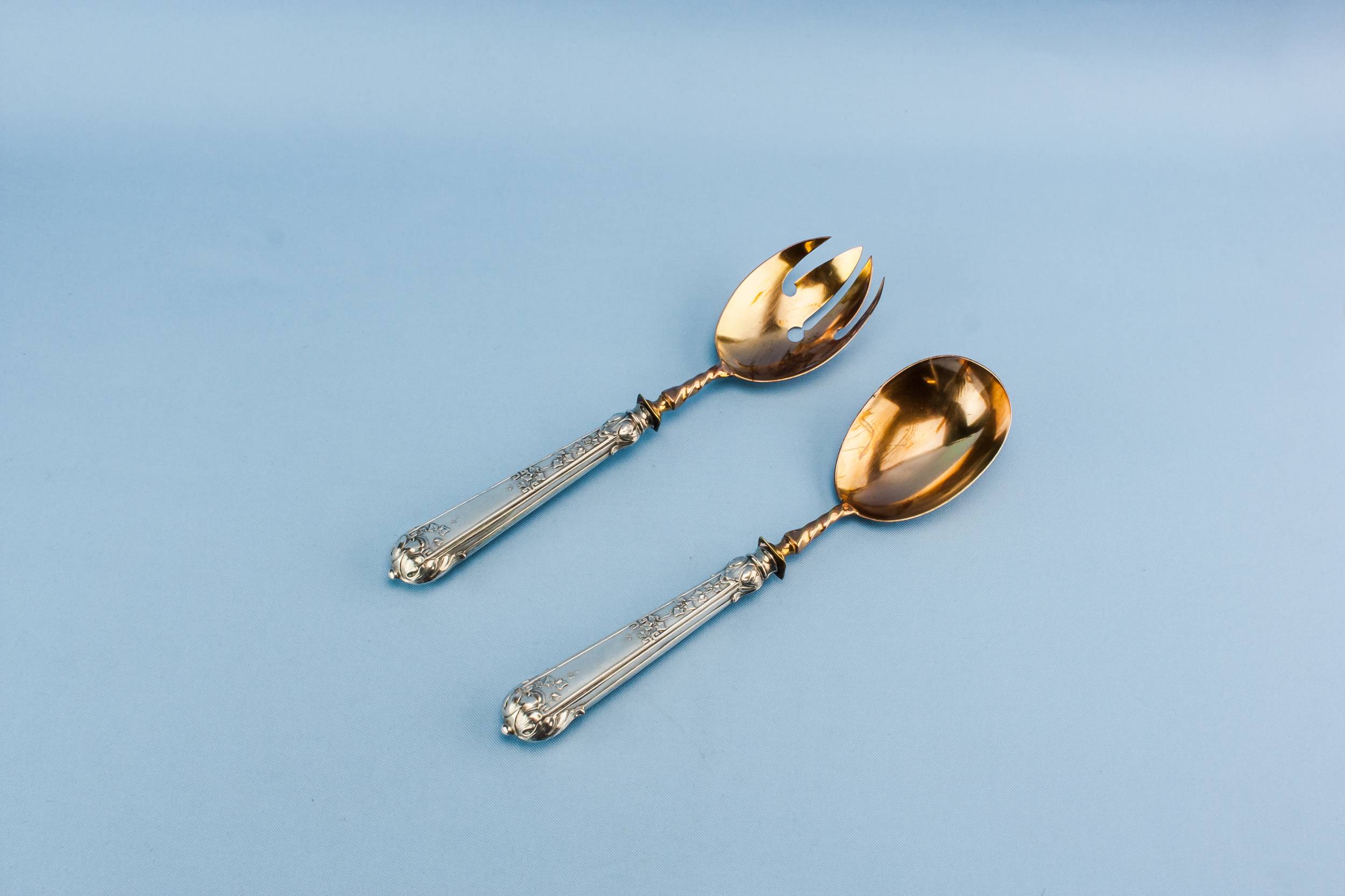 Spoons Silver Plated — Art Nouveau serving set