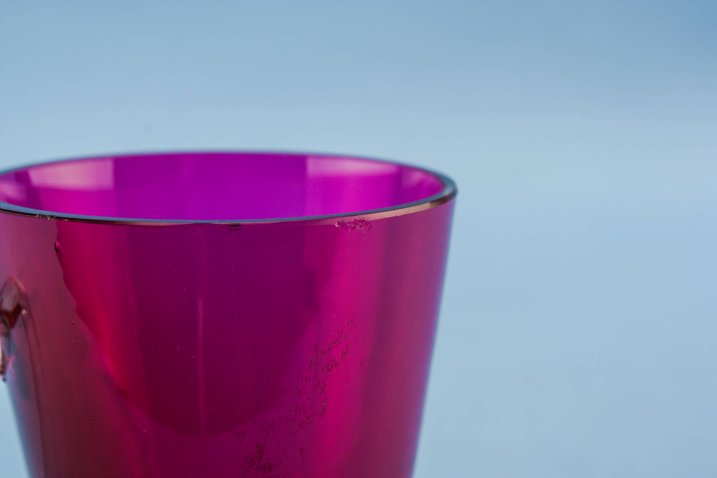 Cranberry Red Victorian — Small cranberry red cup 2