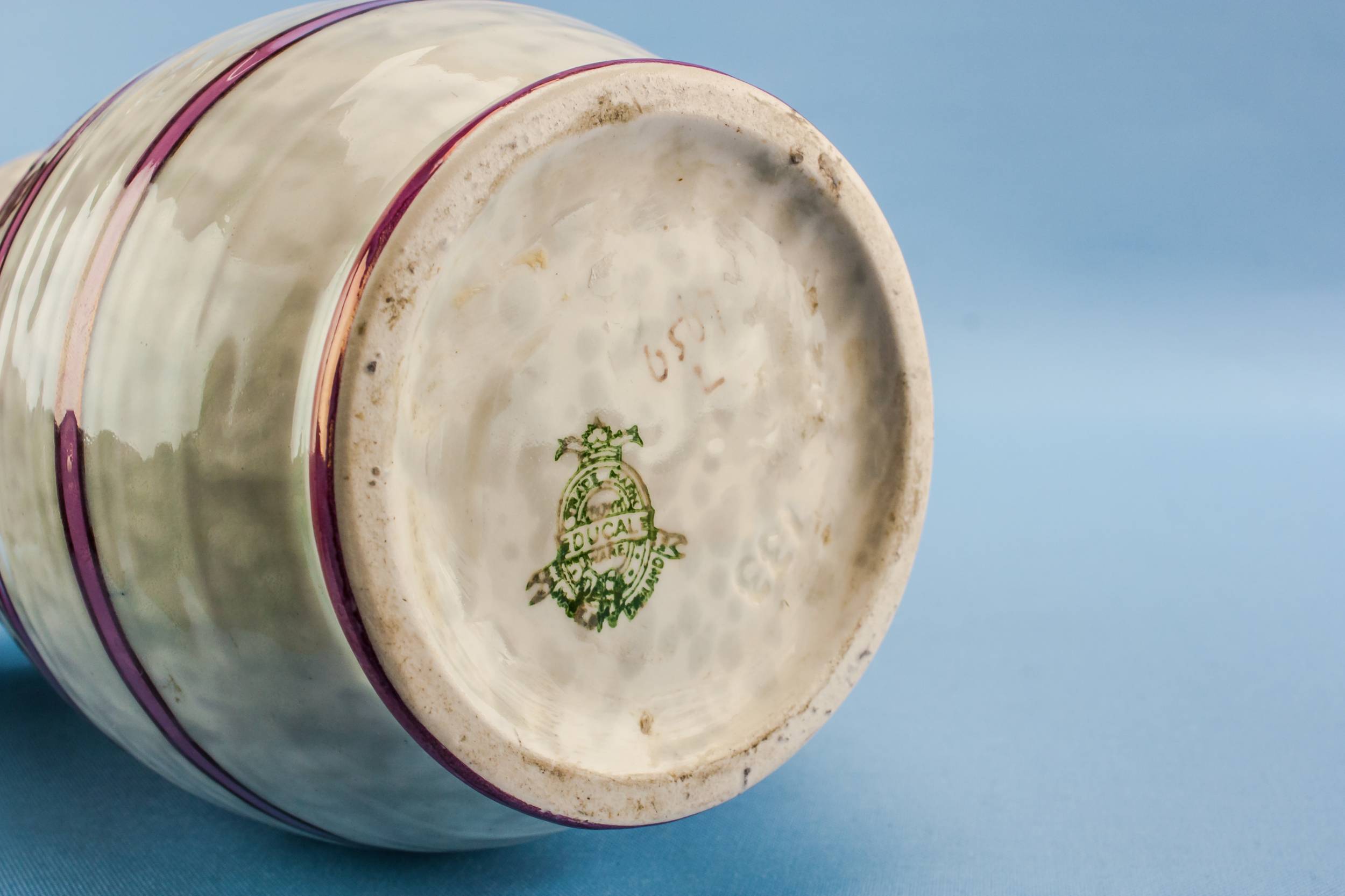 Purple Vintage Floral — Purple baluster vase 2