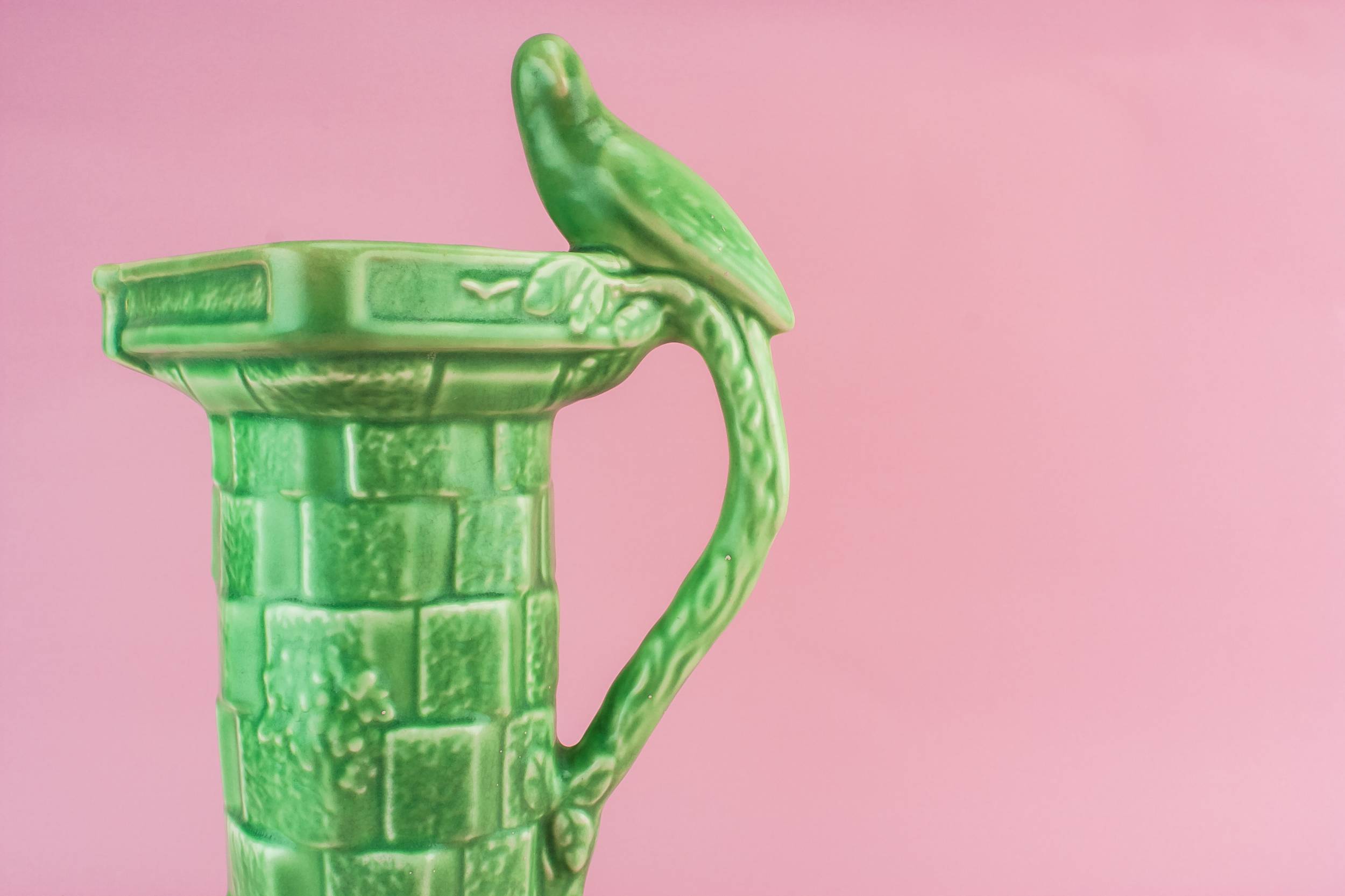 Spectacular Art Deco — Green pottery jug 5
