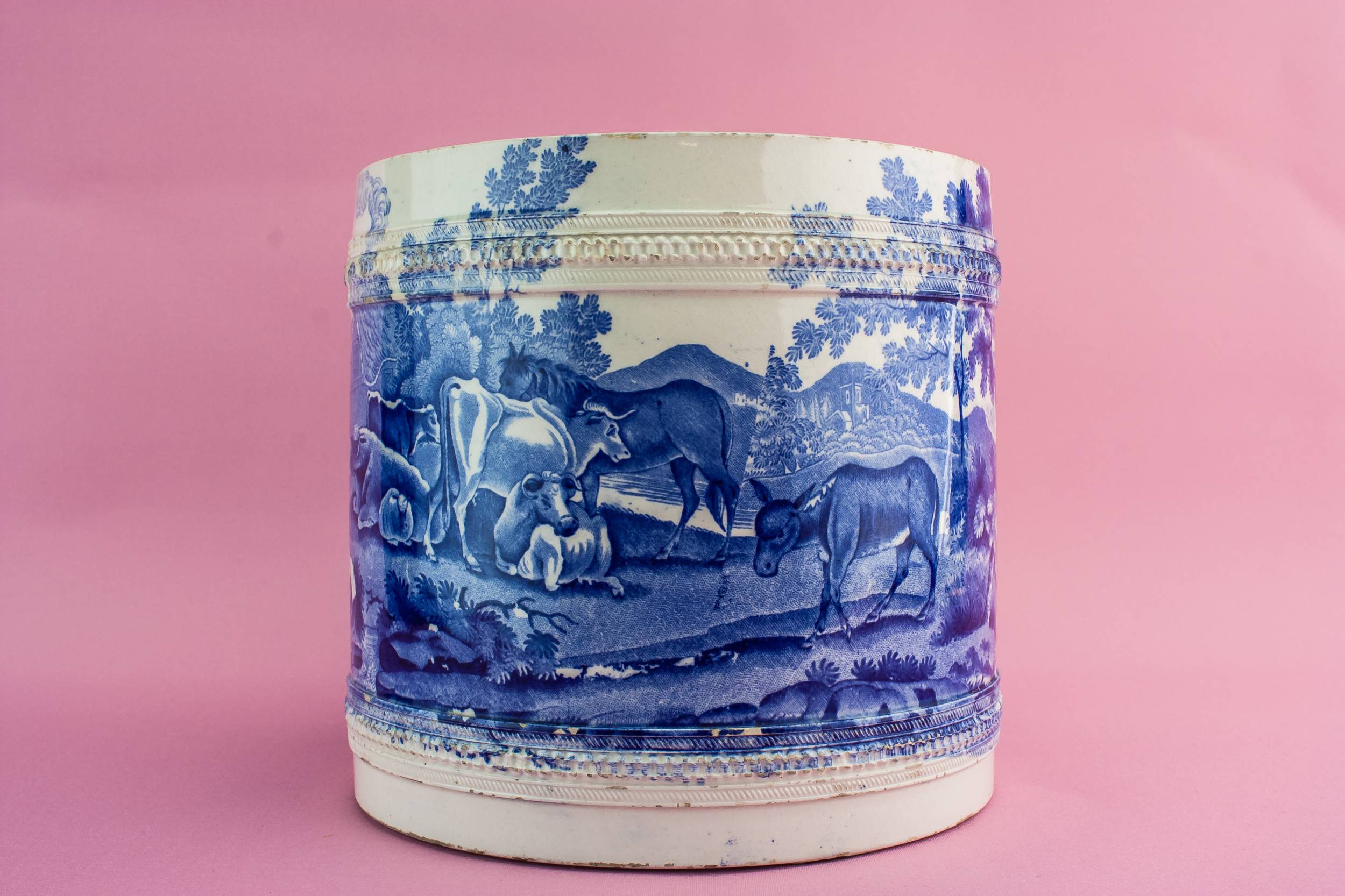 Beautiful Blue And — Blue and white planter 1