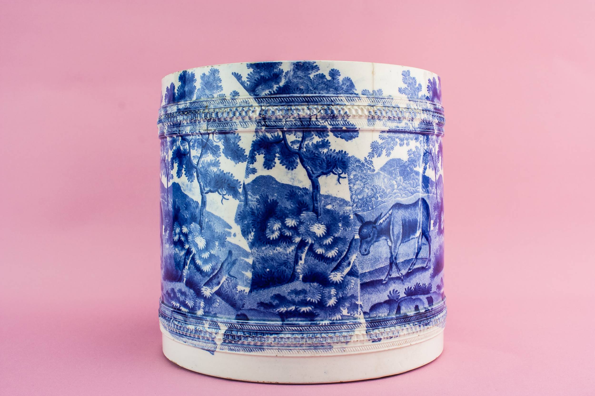 Beautiful Blue And — Blue and white planter 2