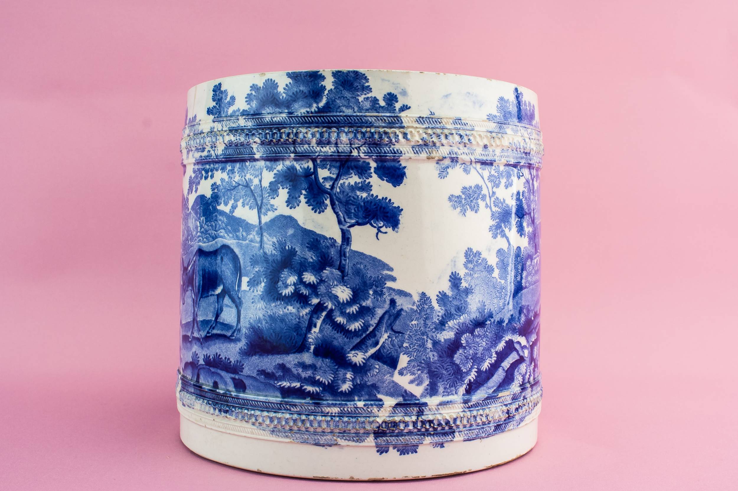 Beautiful Blue And — Blue and white planter 3