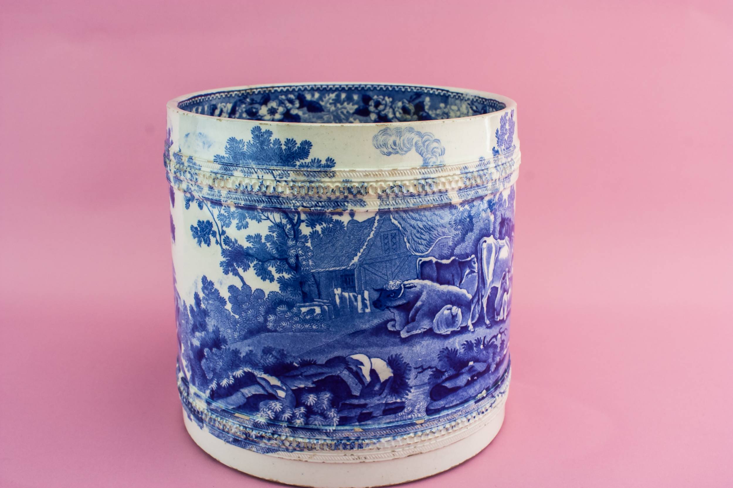 Beautiful Blue And — Blue and white planter 4