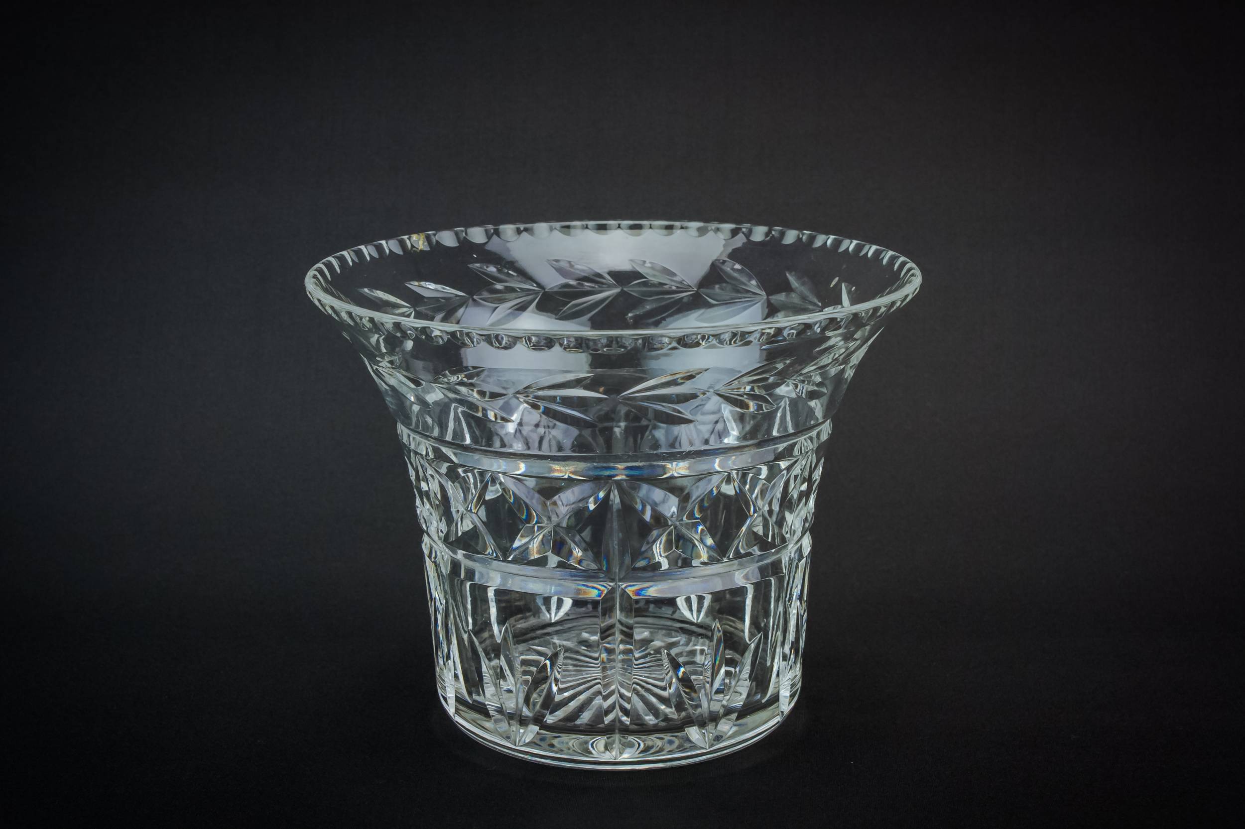 Small Vintage ICE — Glass Art Deco ice bucket