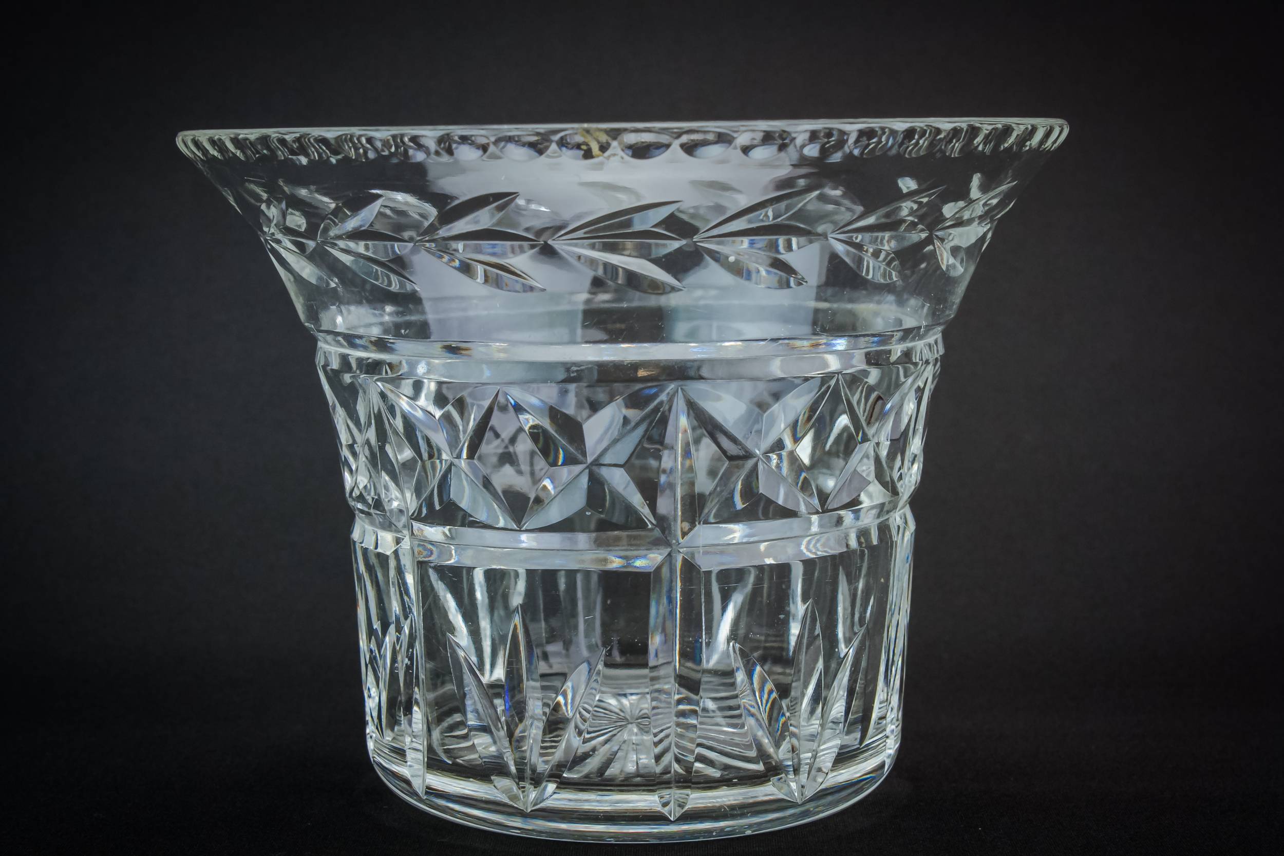 Small Vintage ICE — Glass Art Deco ice bucket 2