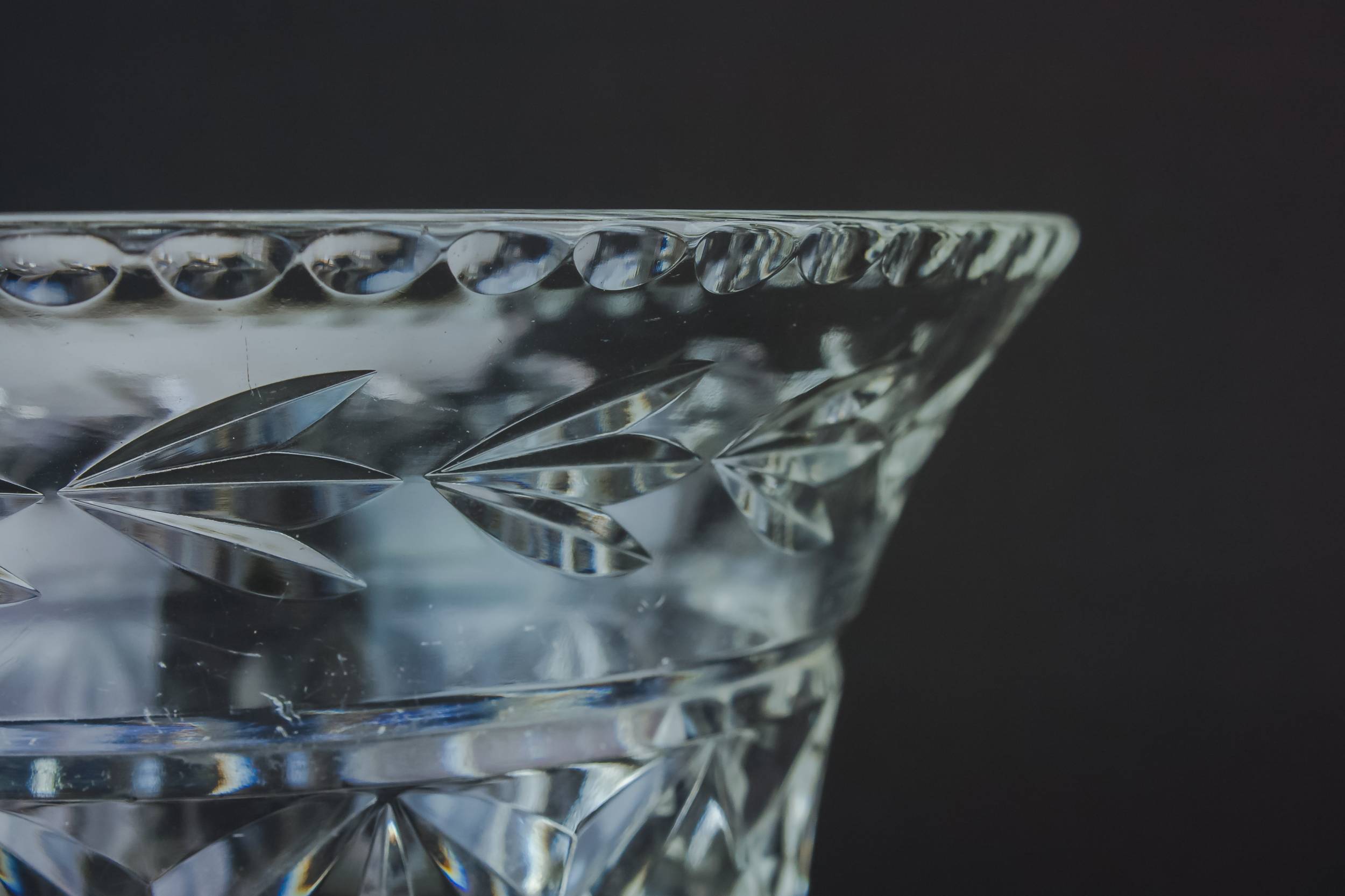 Small Vintage ICE — Glass Art Deco ice bucket 1