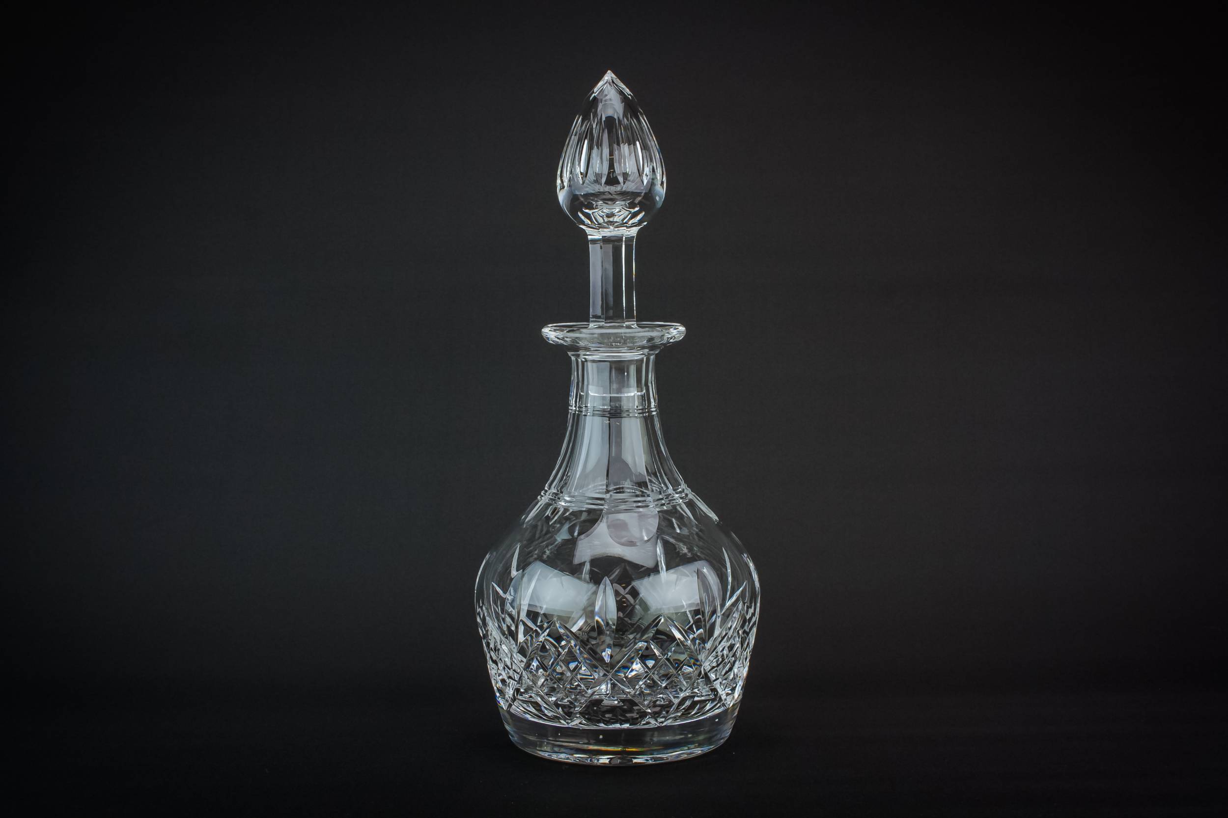 Barrel Cut Glass — Barrel cut glass decanter