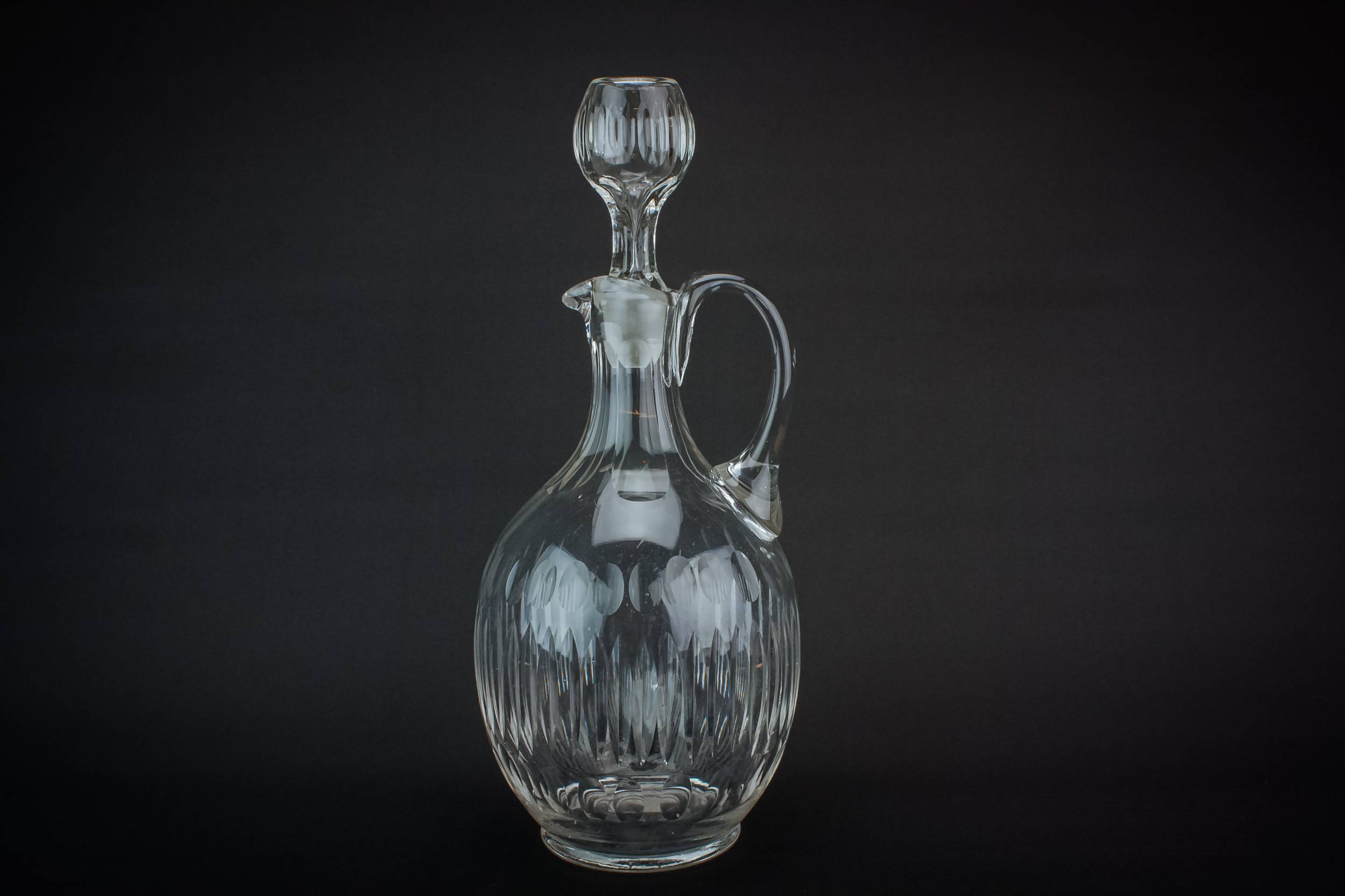 Vintage Cut Glass — Ovoid cut glass decanter