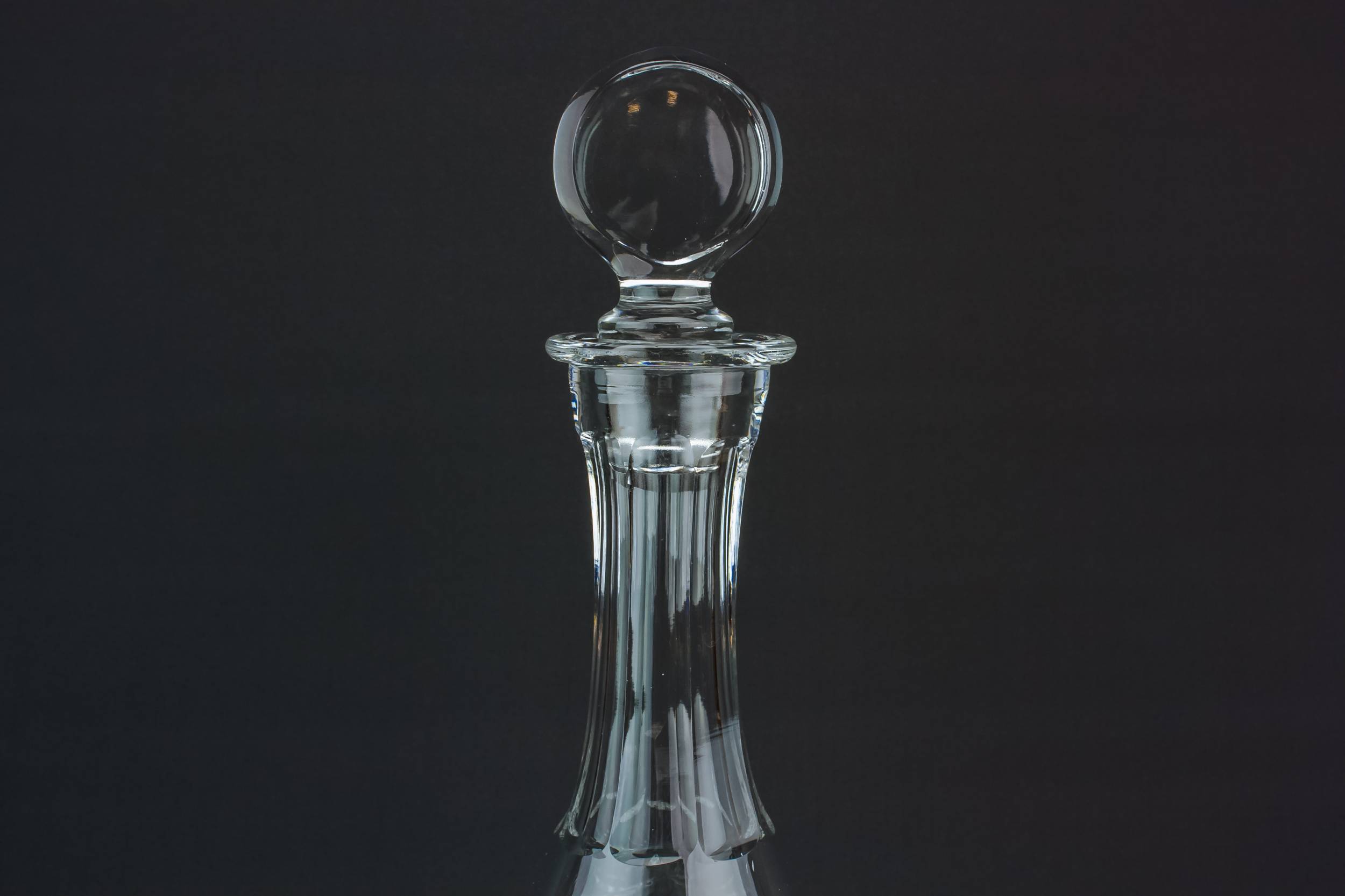 Cut Glass Crystal — Port cut glass ship decanter 1