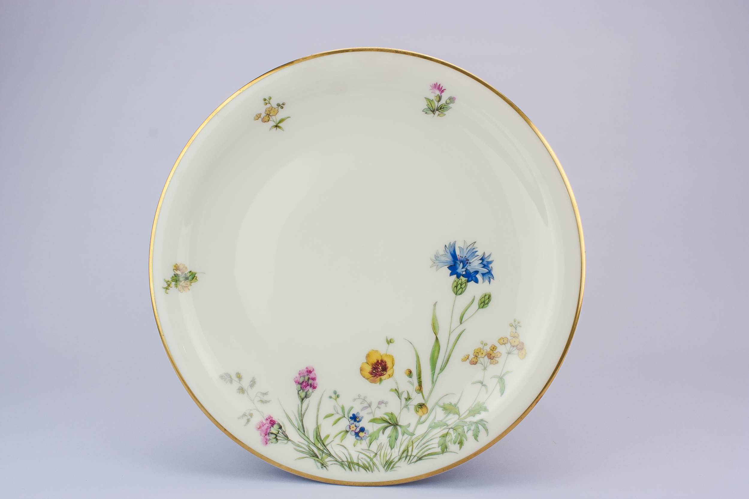 Vintage Porcelain Floral — 6 medium porcelain plates 2