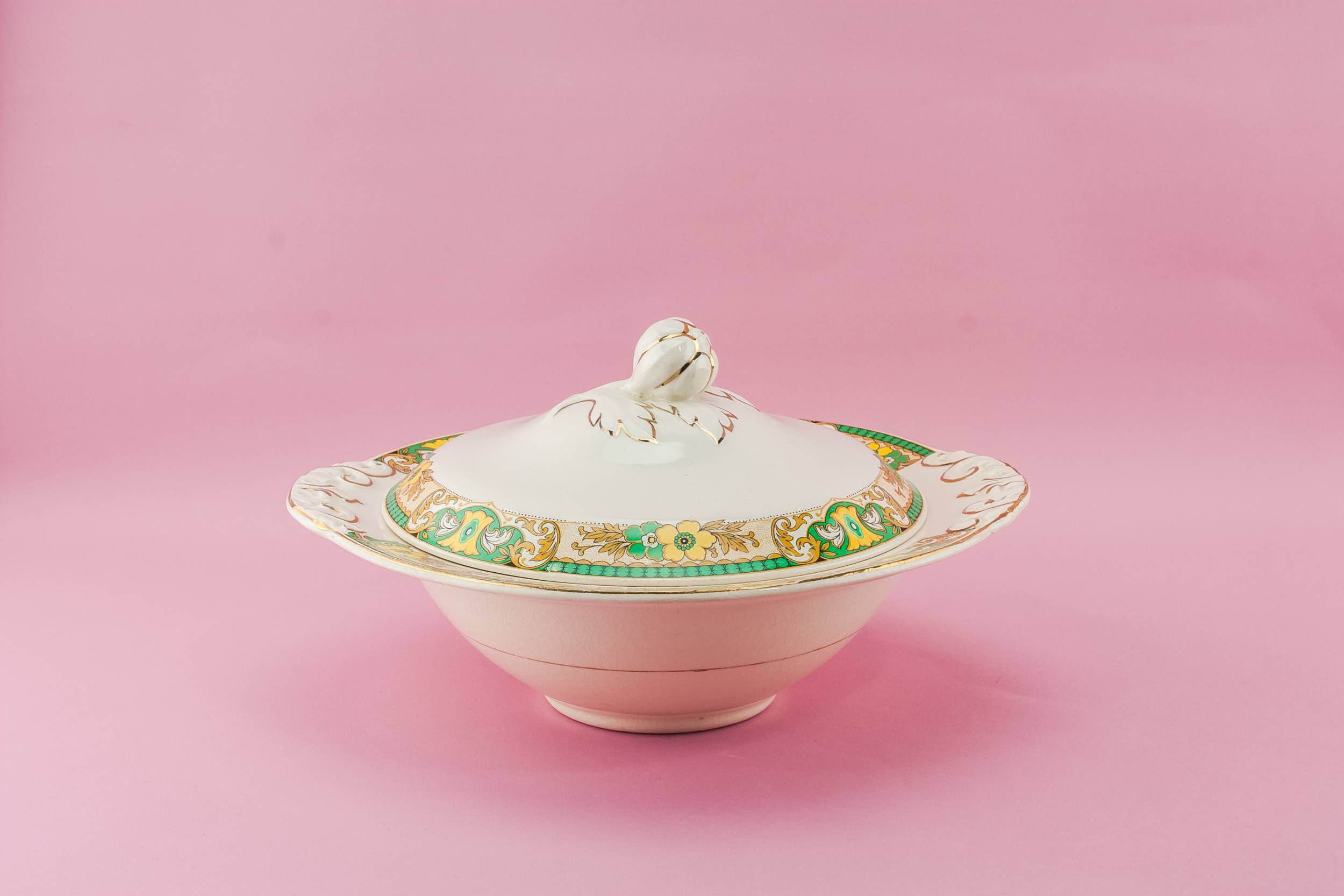 Pottery Small Floral — Art Deco pottery tureen