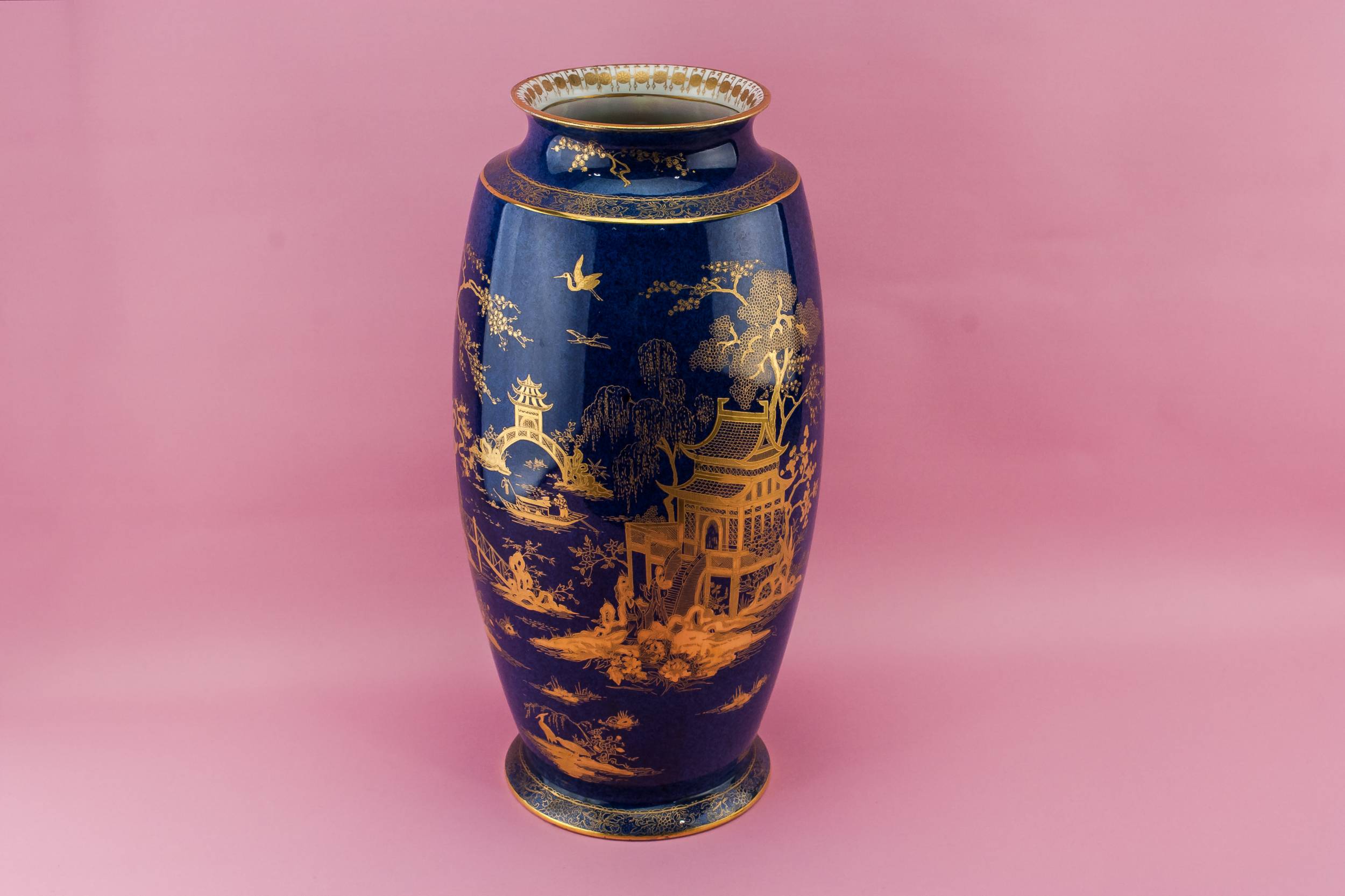 Carlton Ware Bold — Art Deco blue vase