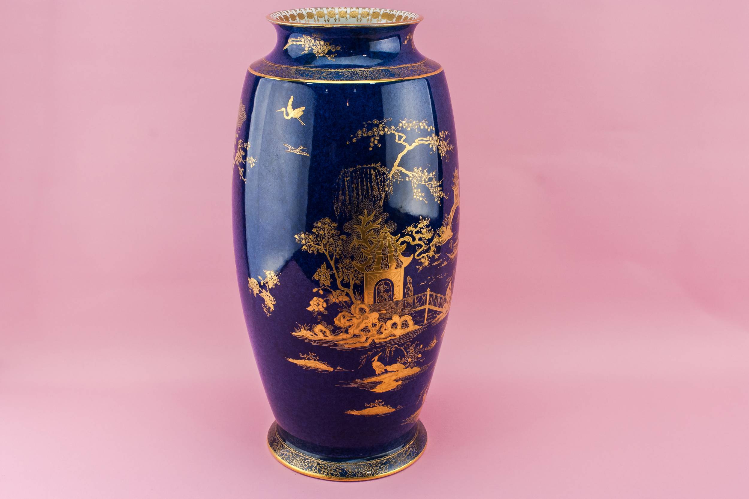 Carlton Ware Bold — Art Deco blue vase 2