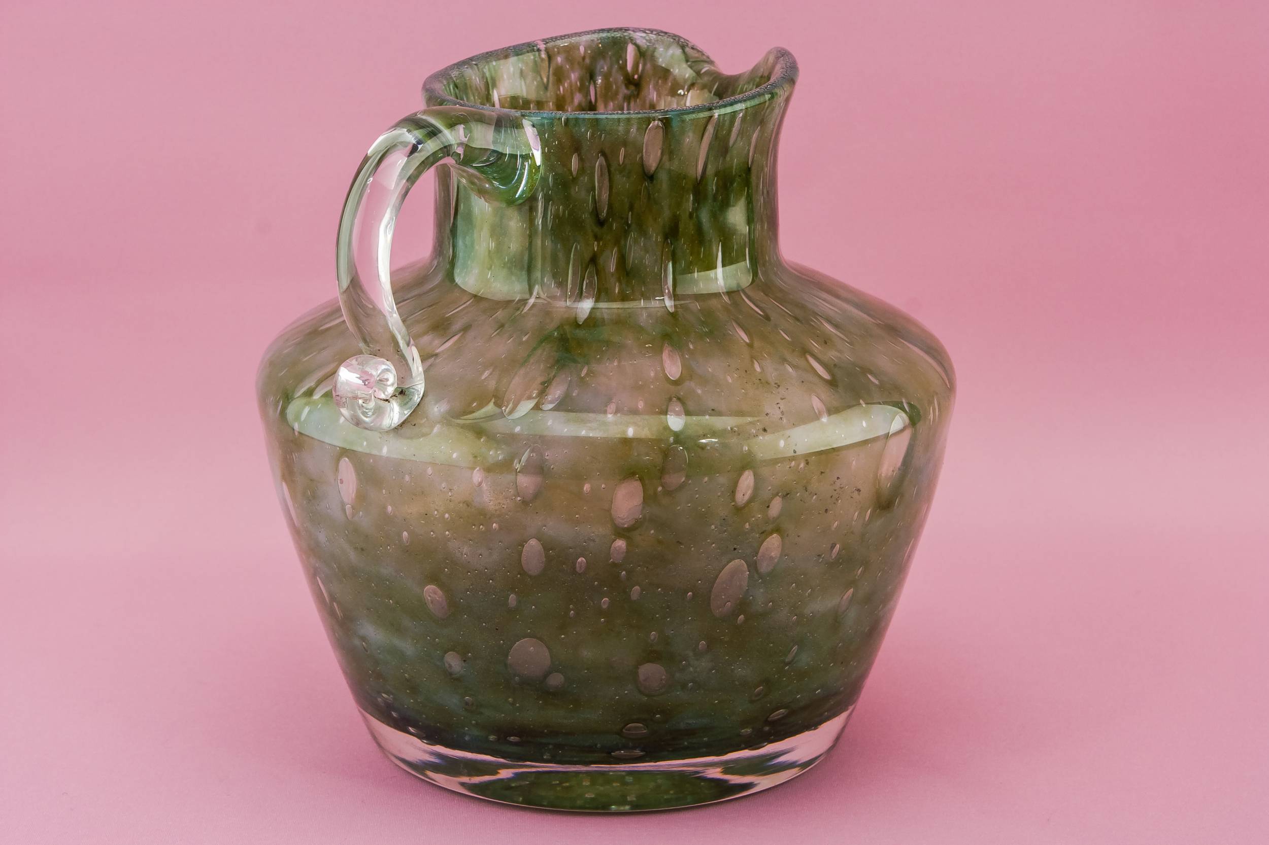 Beautiful Modernist Glass — Green glass water jug 2