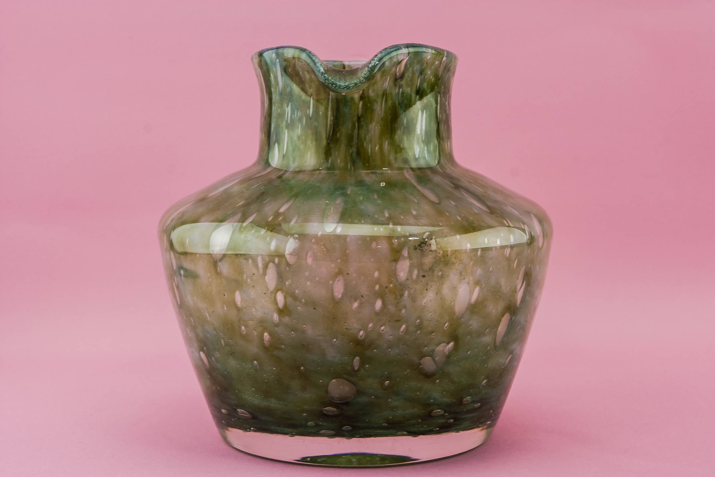 Beautiful Modernist Glass — Green glass water jug 3