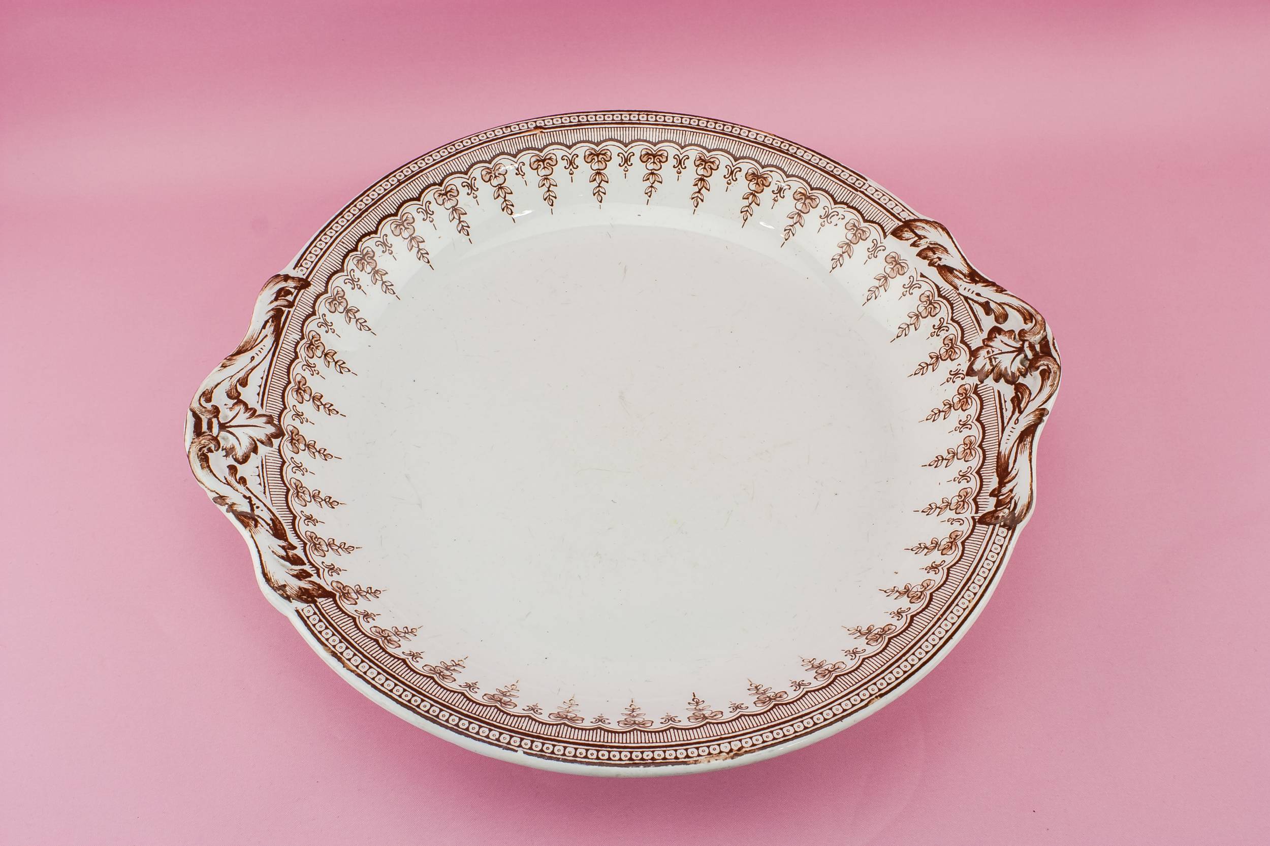 Spectacular Neo-Classical Floral — Pottery serving bowl 2