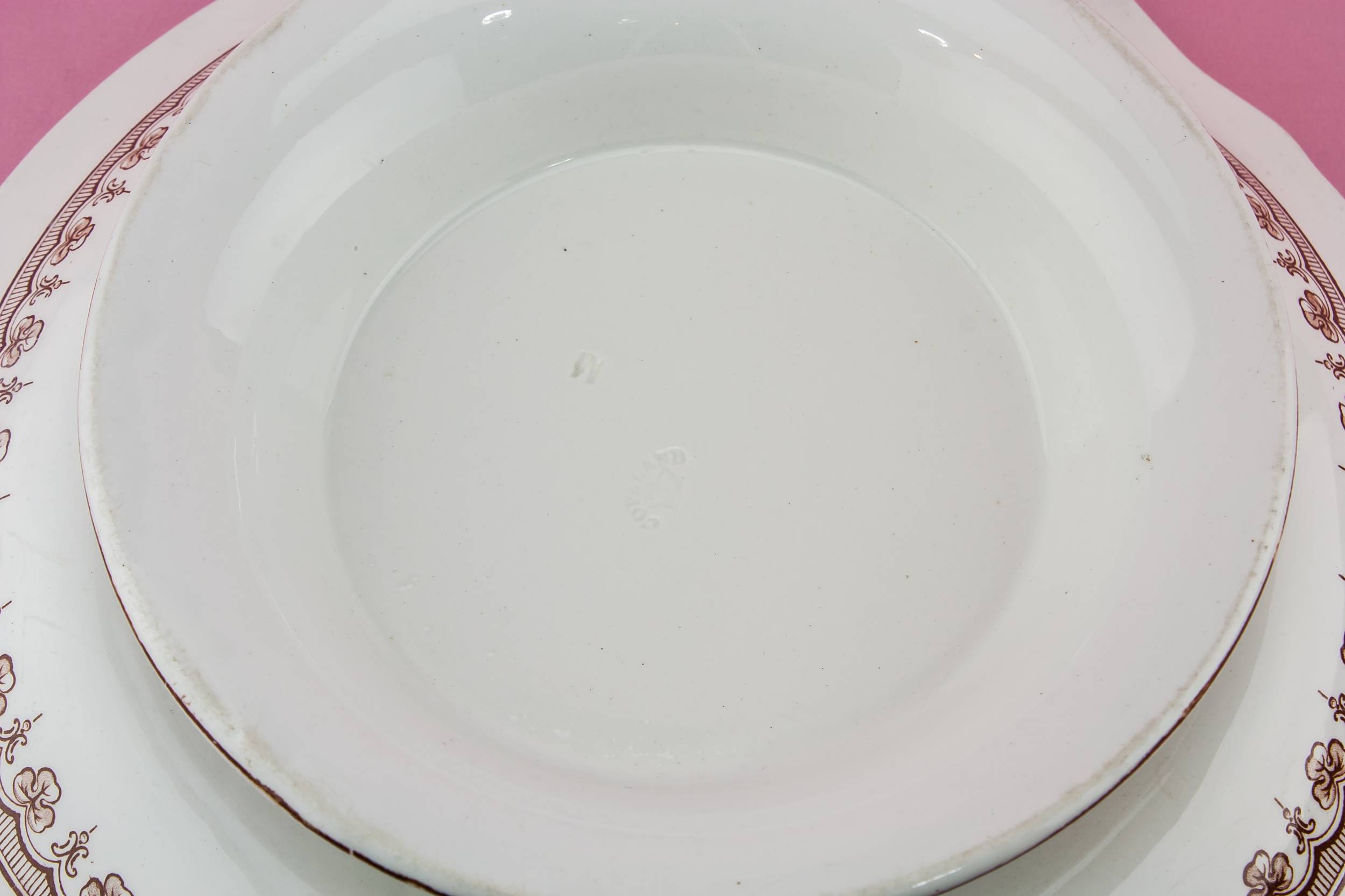 Spectacular Neo-Classical Floral — Pottery serving bowl 3