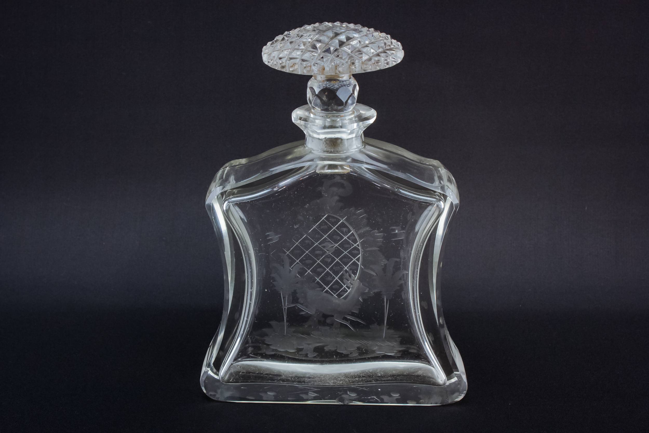 Vintage Flask Port — Flask cut glass decanter