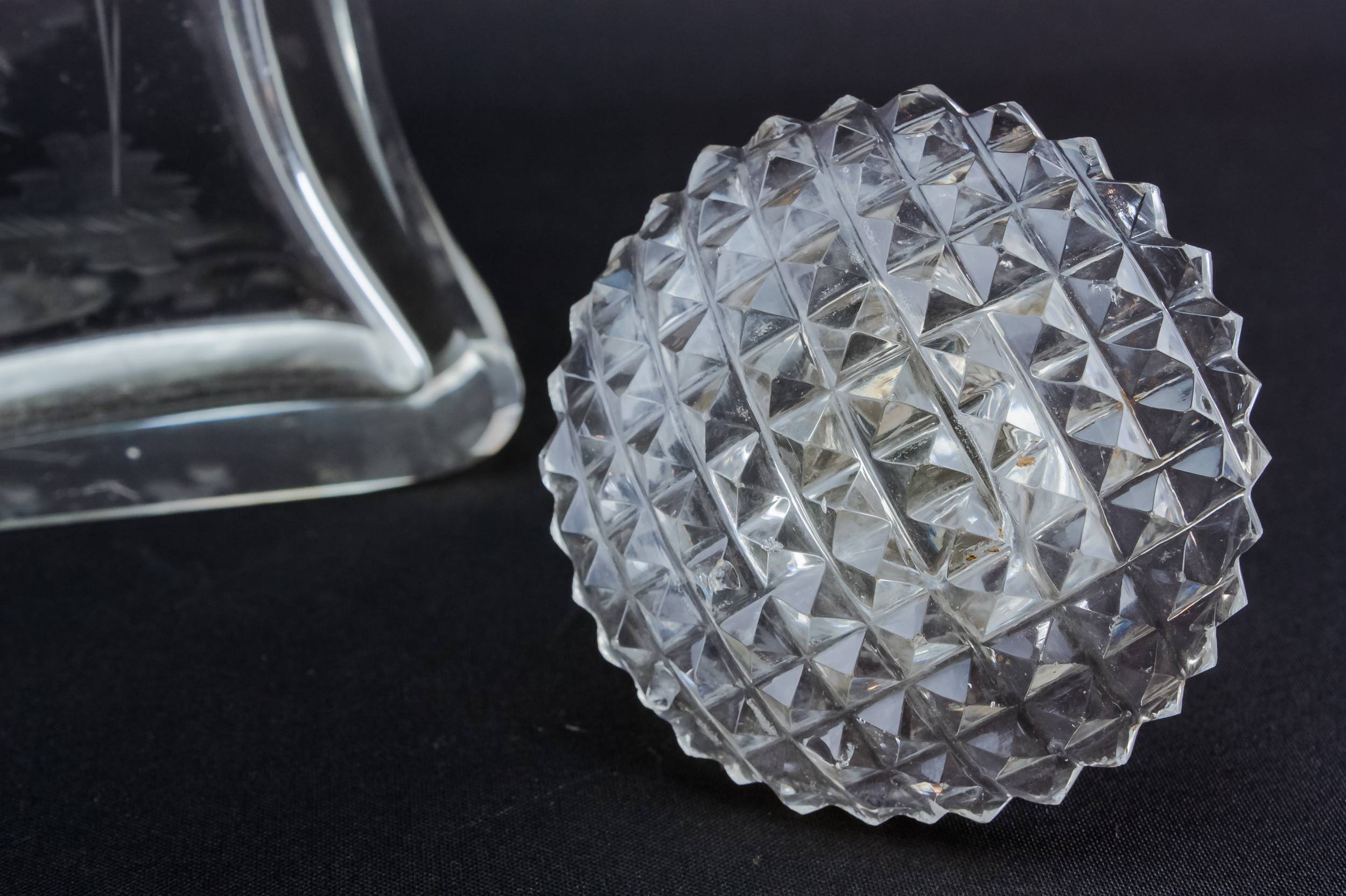 Vintage Flask Port — Flask cut glass decanter 3