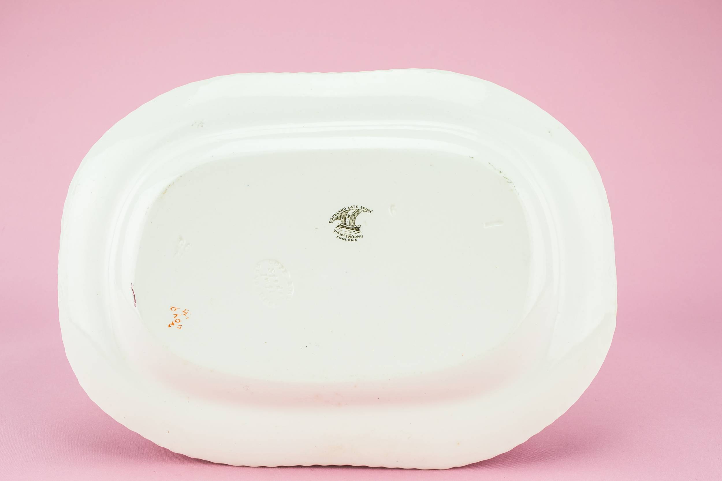 Antique Traditional Rose — Small Copeland platter 3