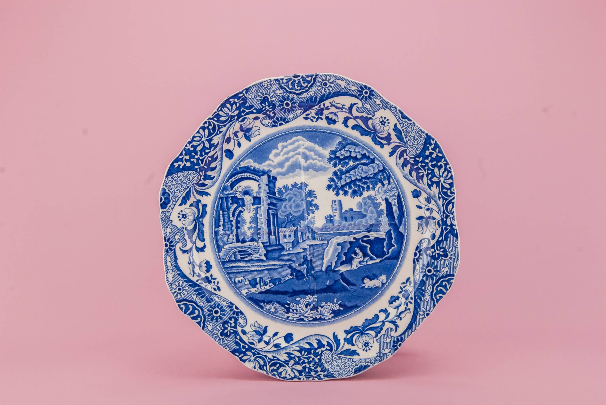 Classical Blue Serving — Blue and white sandwich dish