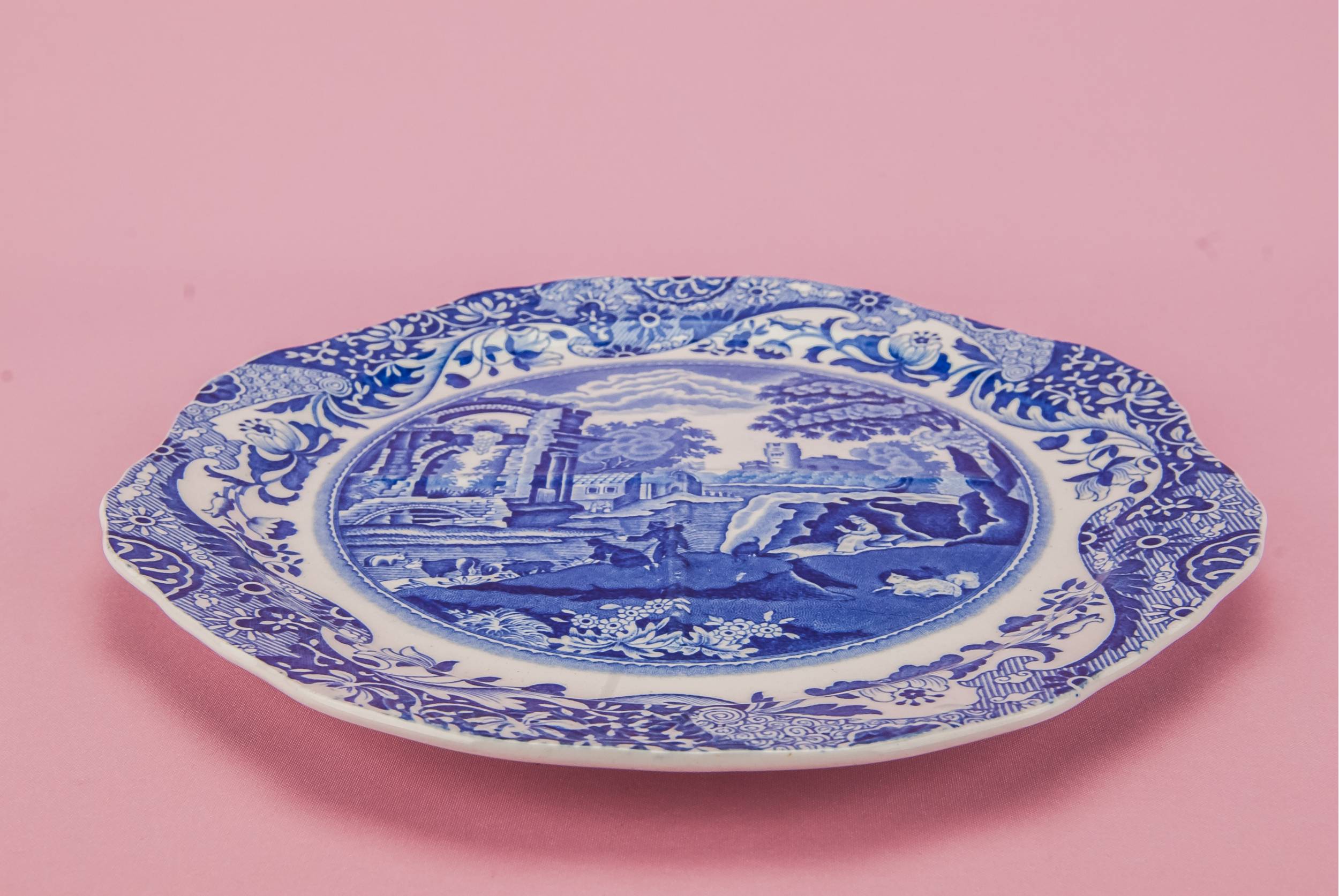 Classical Blue Serving — Blue and white sandwich dish 3
