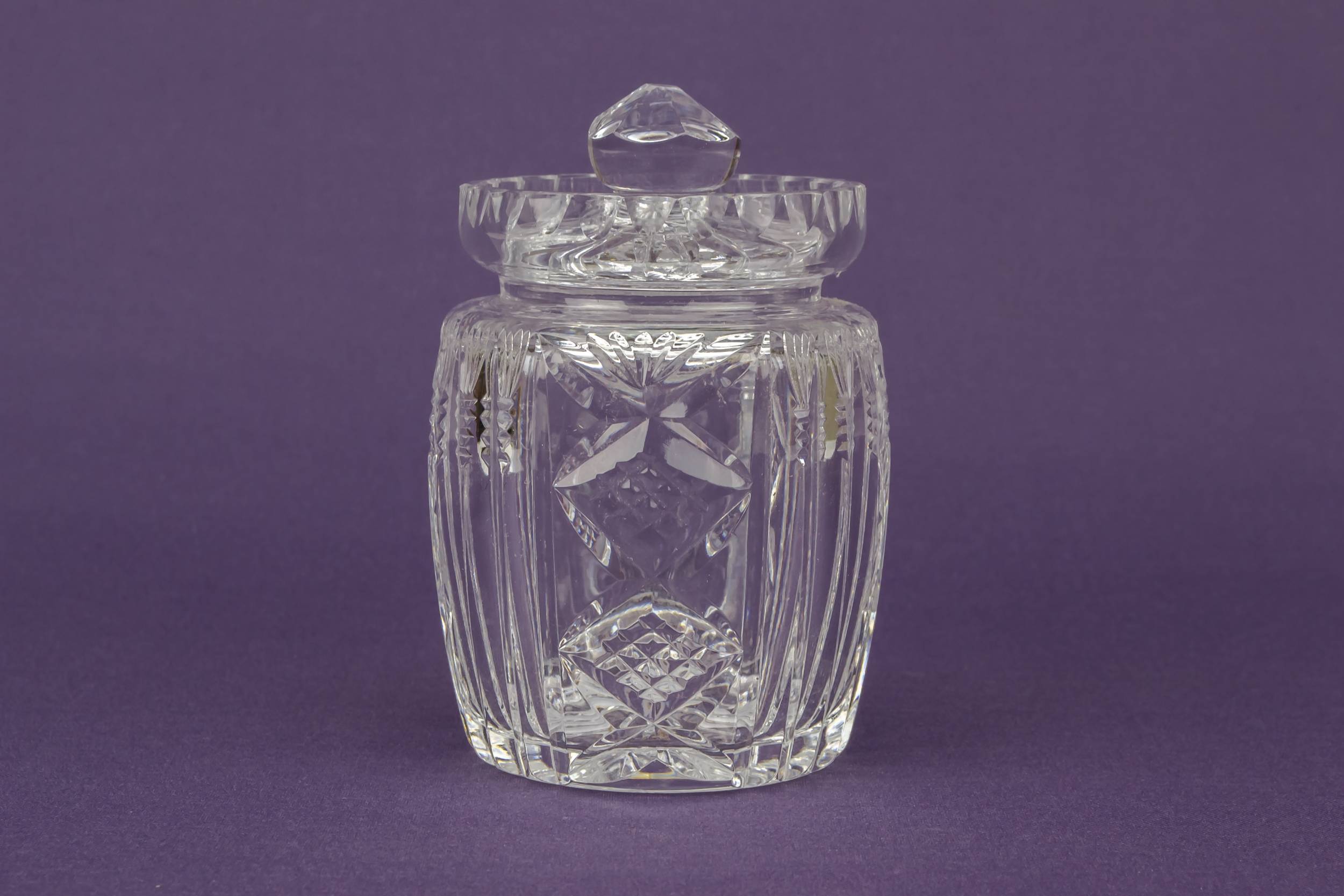 Vintage Glass Panelled — Small condiment pot
