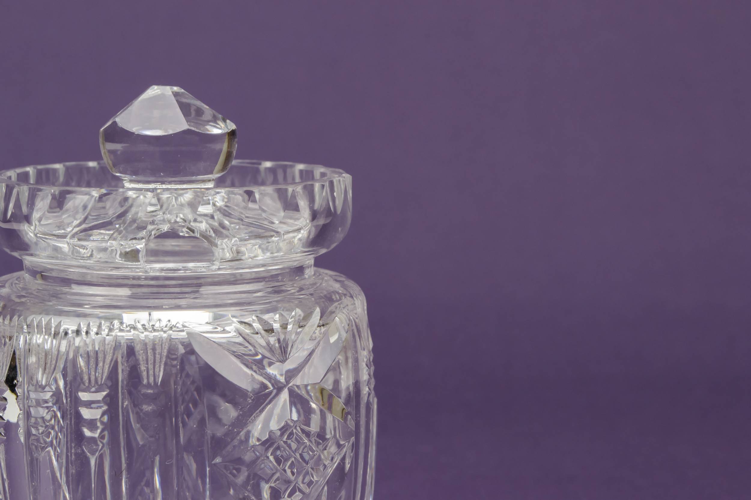 Vintage Glass Panelled — Small condiment pot 3