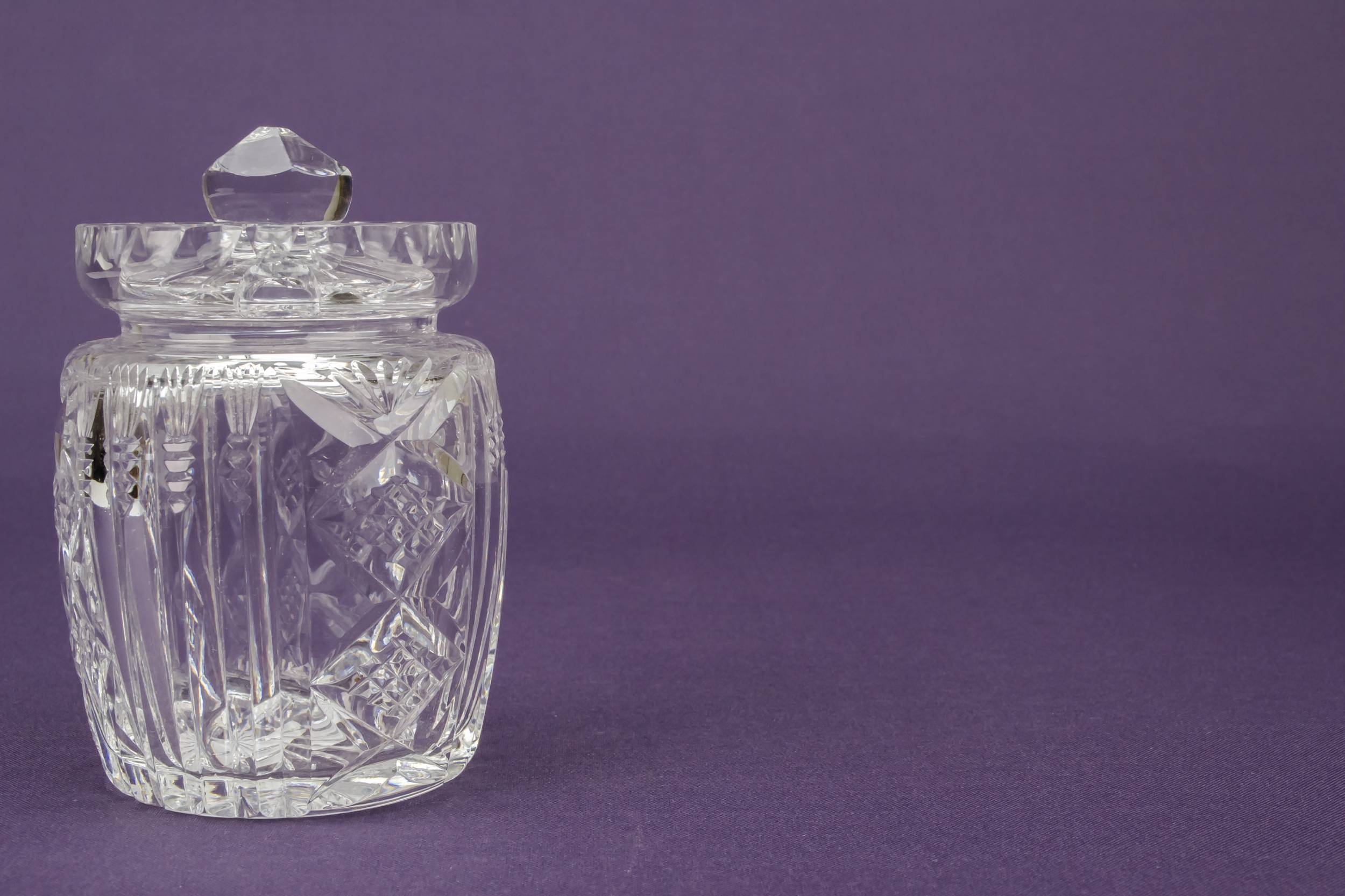 Vintage Glass Panelled — Small condiment pot 1