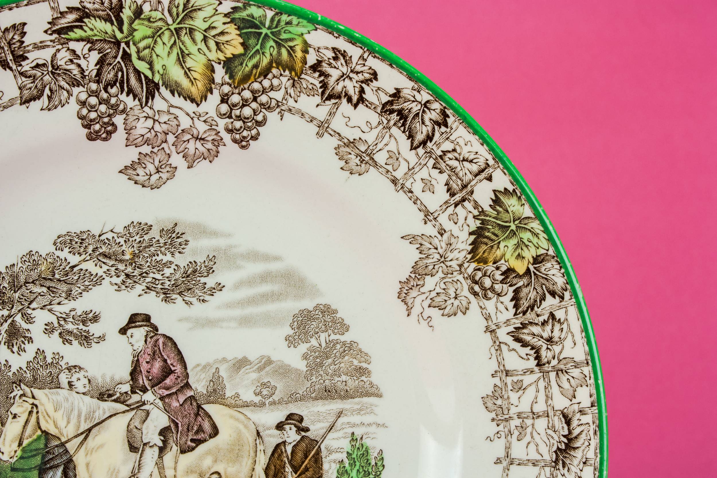 Brown Pottery Spodes — 2 Neo-Classical serving dishes 1