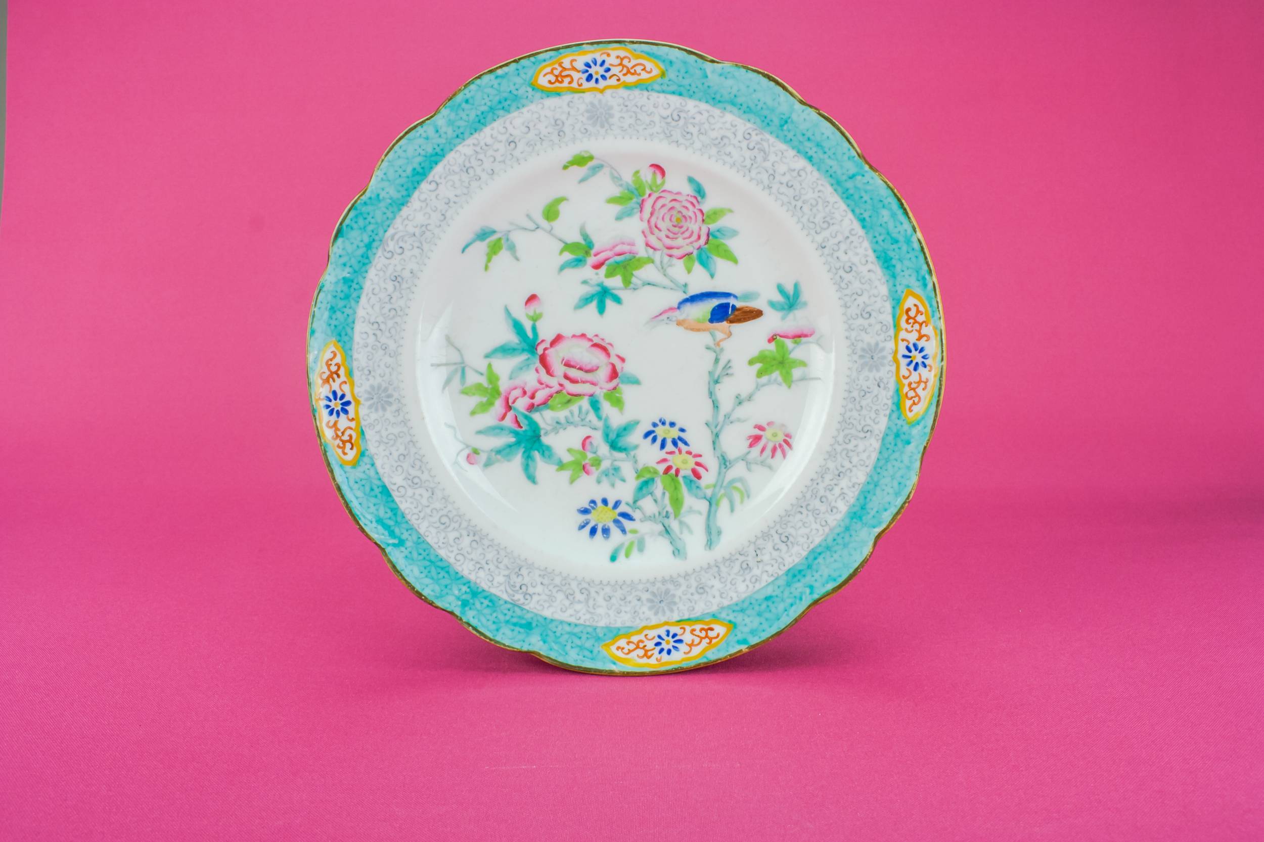 Spectacular Antique Porcelain — 4 dessert Minton plates