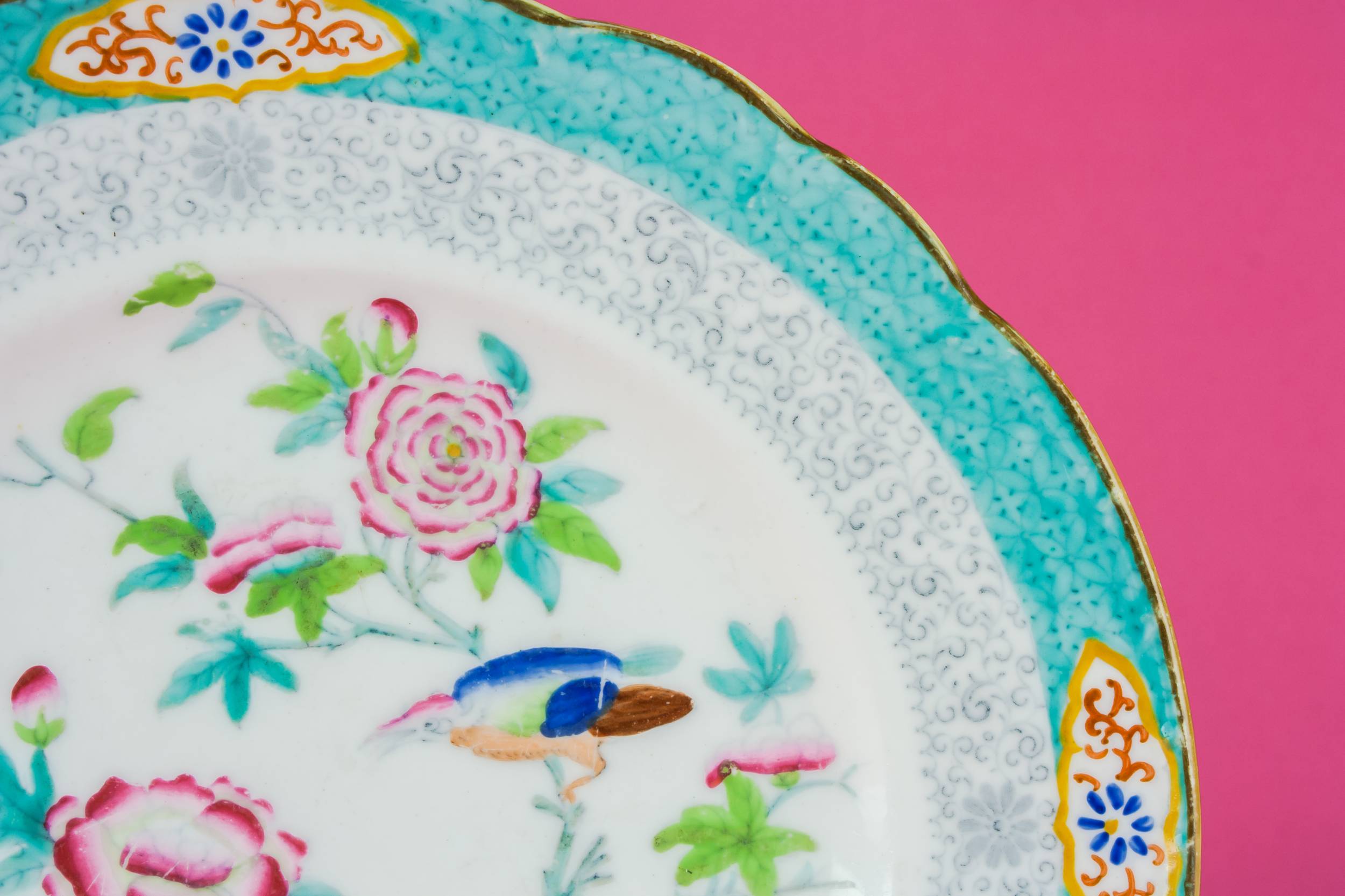 Spectacular Antique Porcelain — 4 dessert Minton plates 1