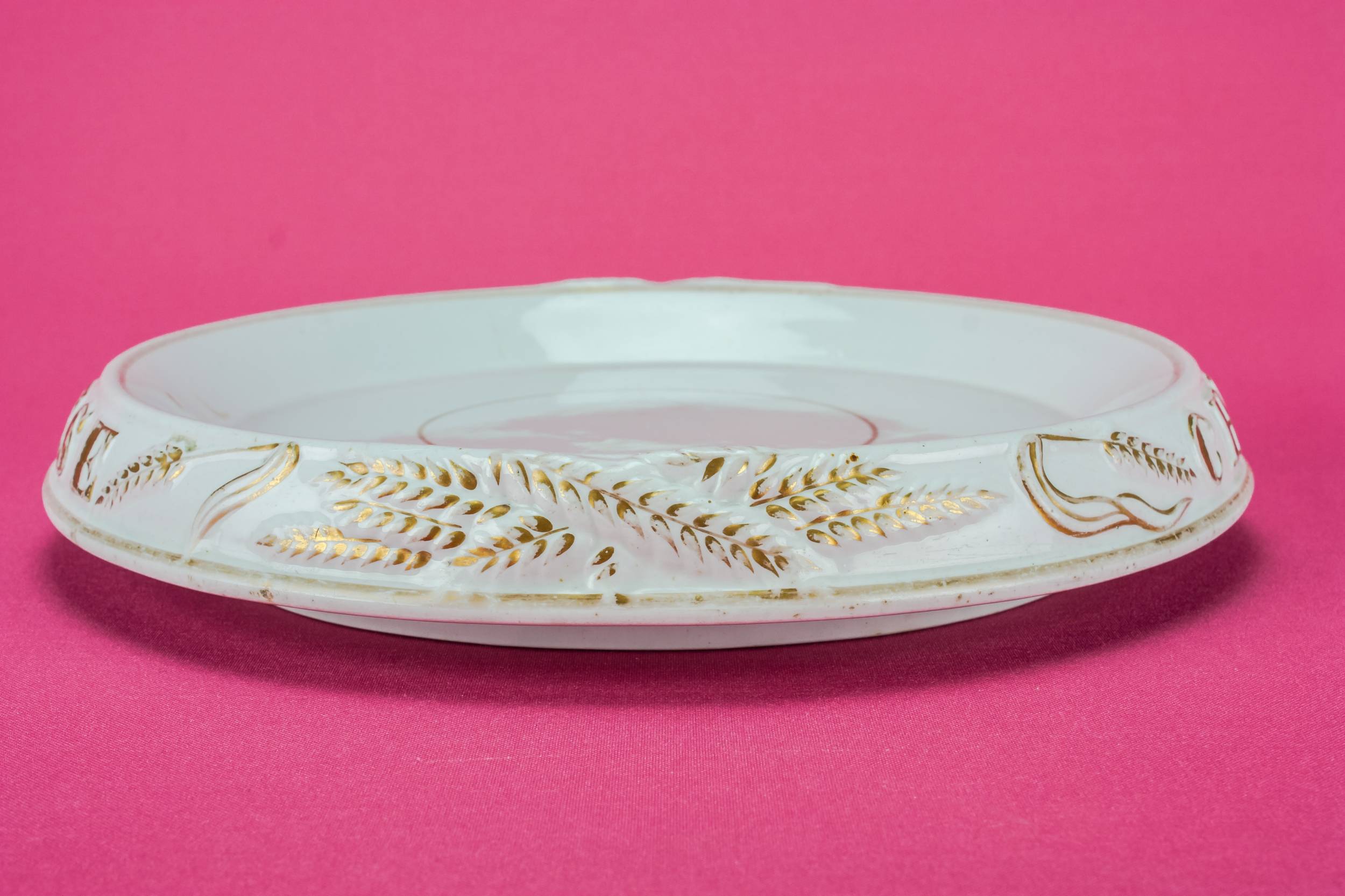Antique Rustic Stoneware — Arts & Crafts cheese platter 2