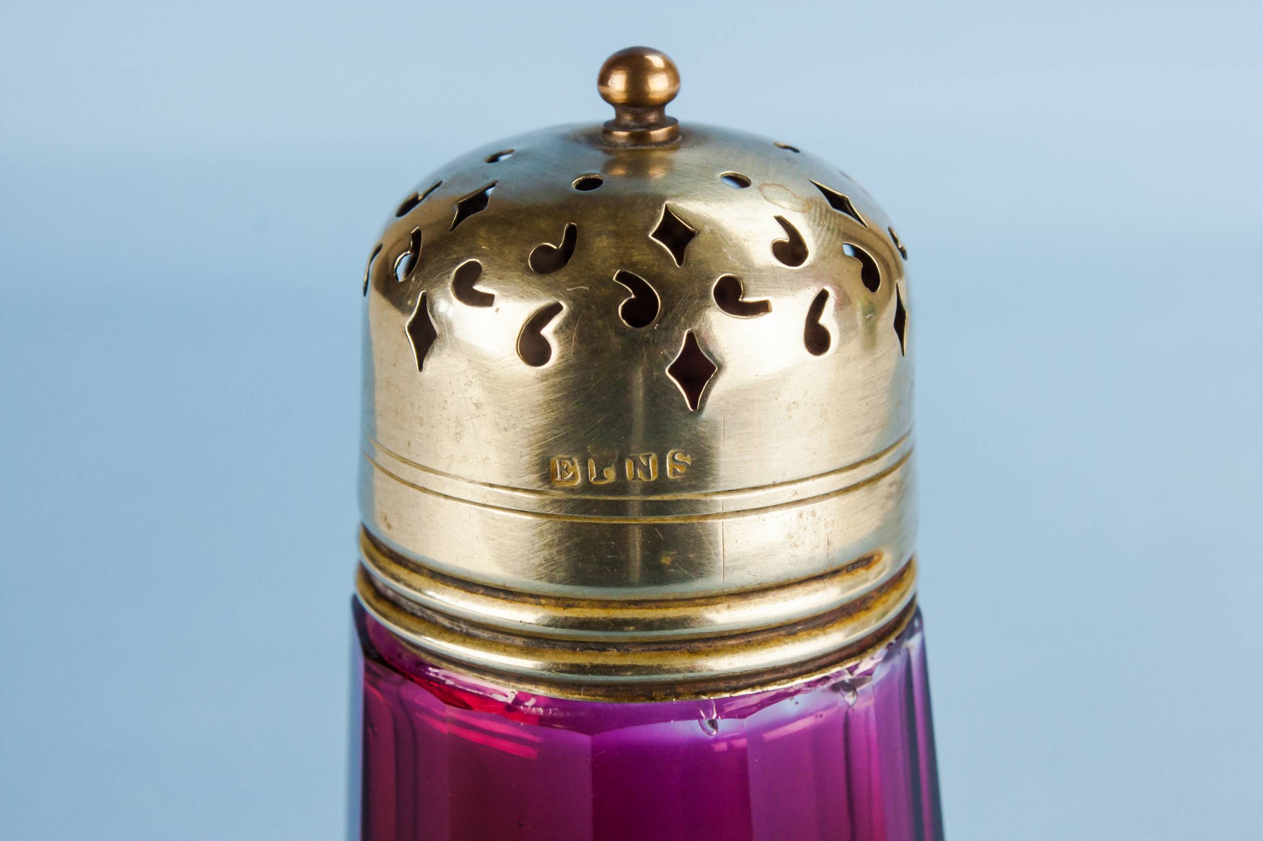 Antique Charming Panelled — Glass sugar caster 1
