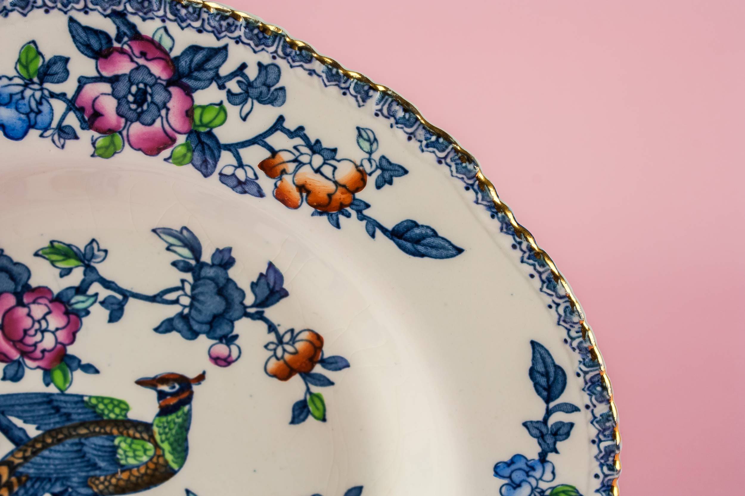 Victorian Blue And — 3 Wood & Sons pottery bowls 1