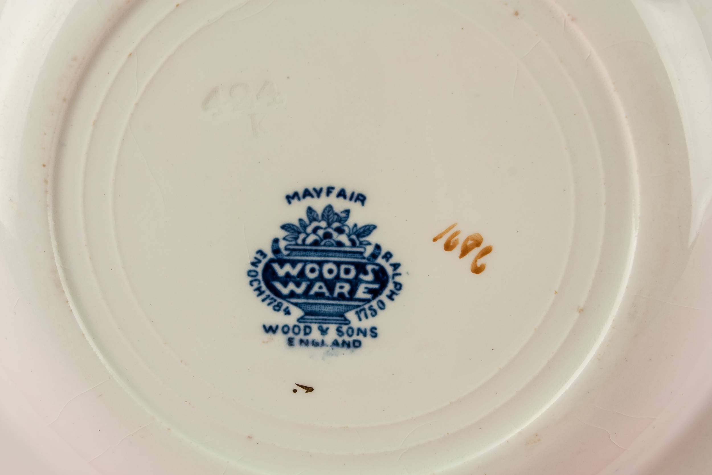 Victorian Blue And — 3 Wood & Sons pottery bowls 2