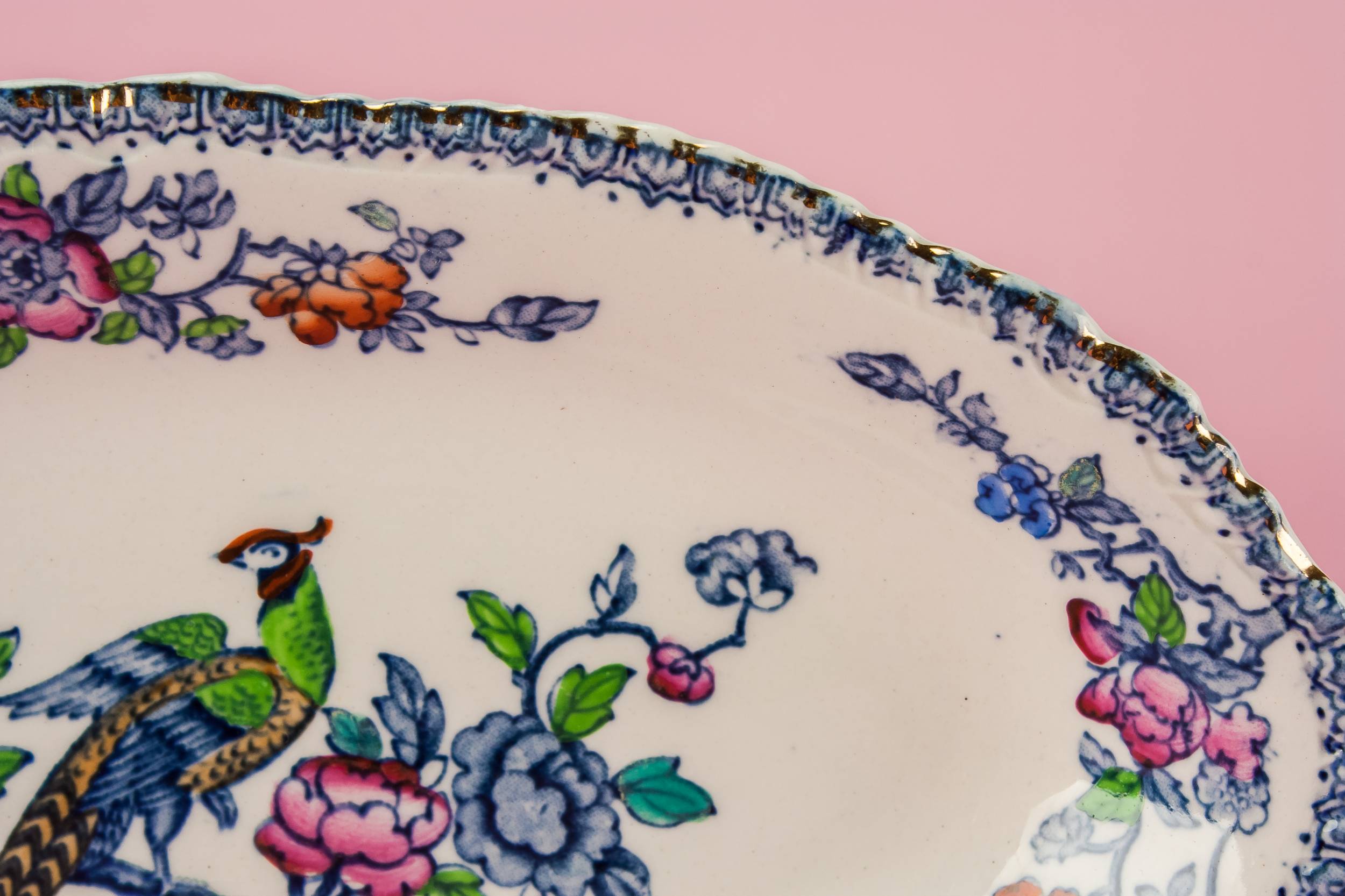 Vintage Elegant Mayfair — Blue and white serving bowl 1