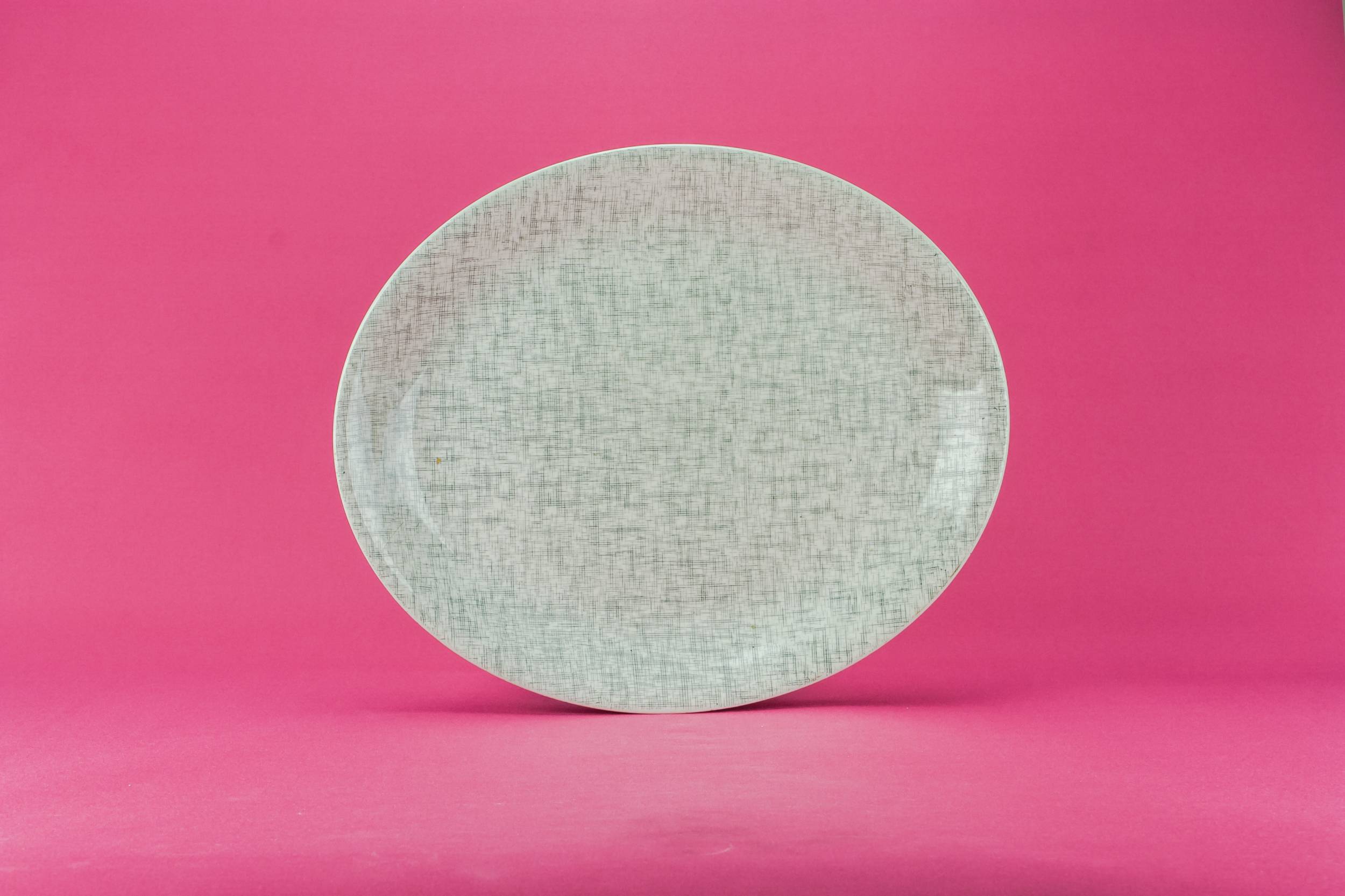 Vintage Minimalist Service — Modernist pottery platter