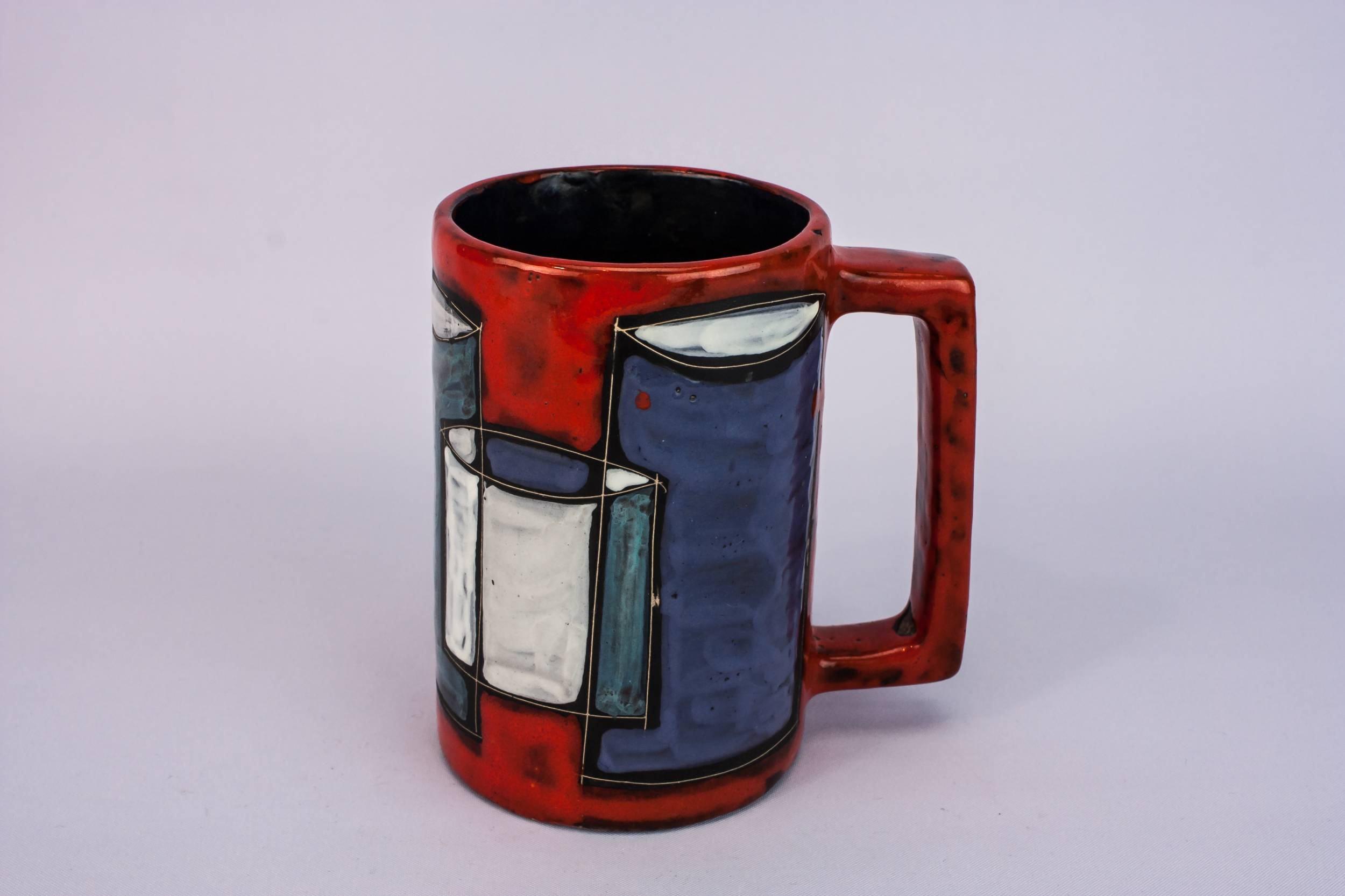 Vintage Beautiful Geometric — Pottery Modernist teacup