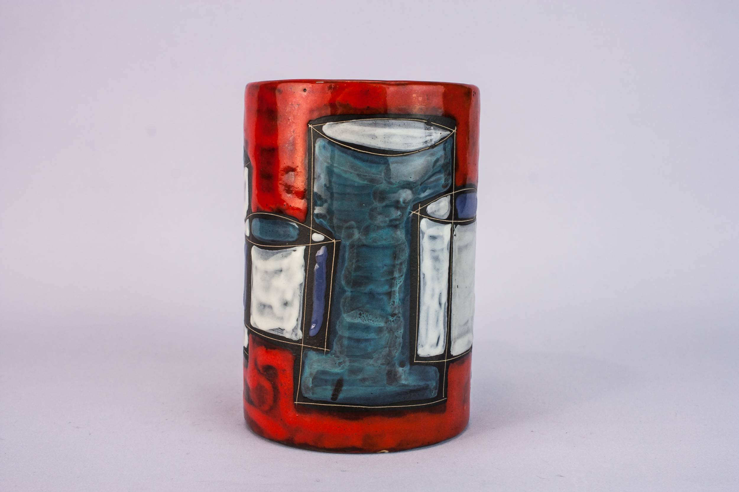 Vintage Beautiful Geometric — Pottery Modernist teacup 2