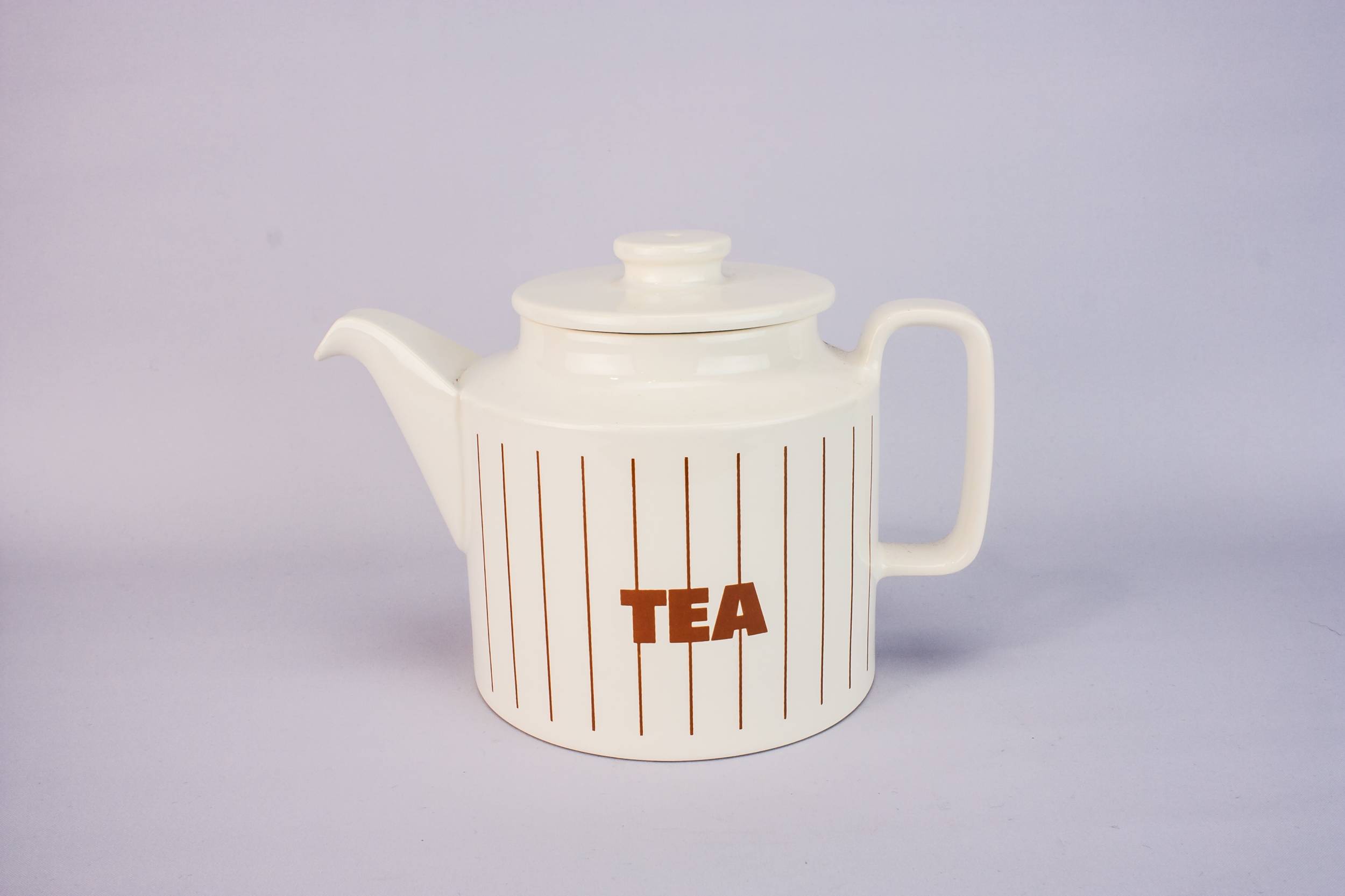 Pottery Modernist Stripy — Modernist pottery teapot