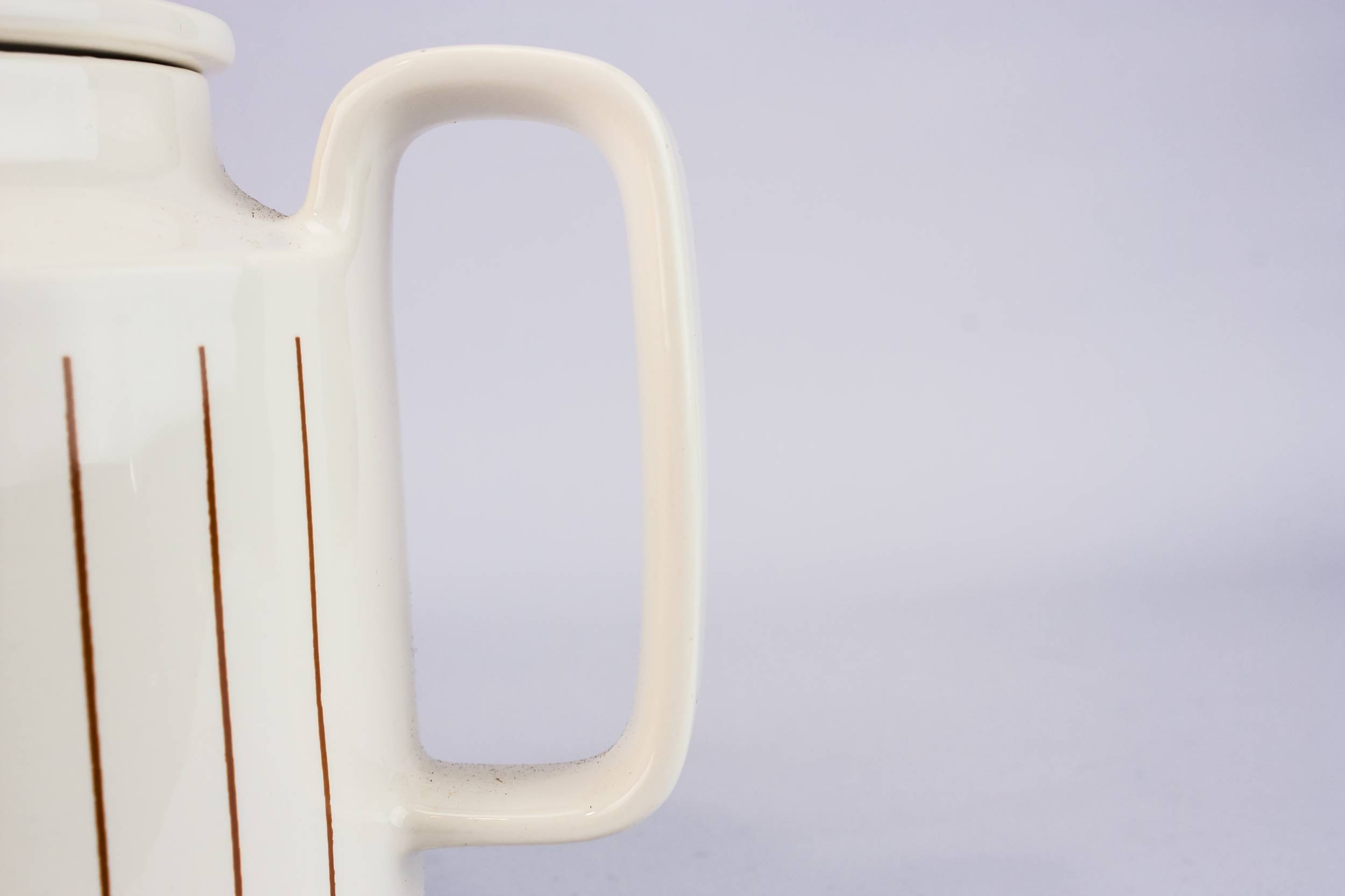 Pottery Modernist Stripy — Modernist pottery teapot 3