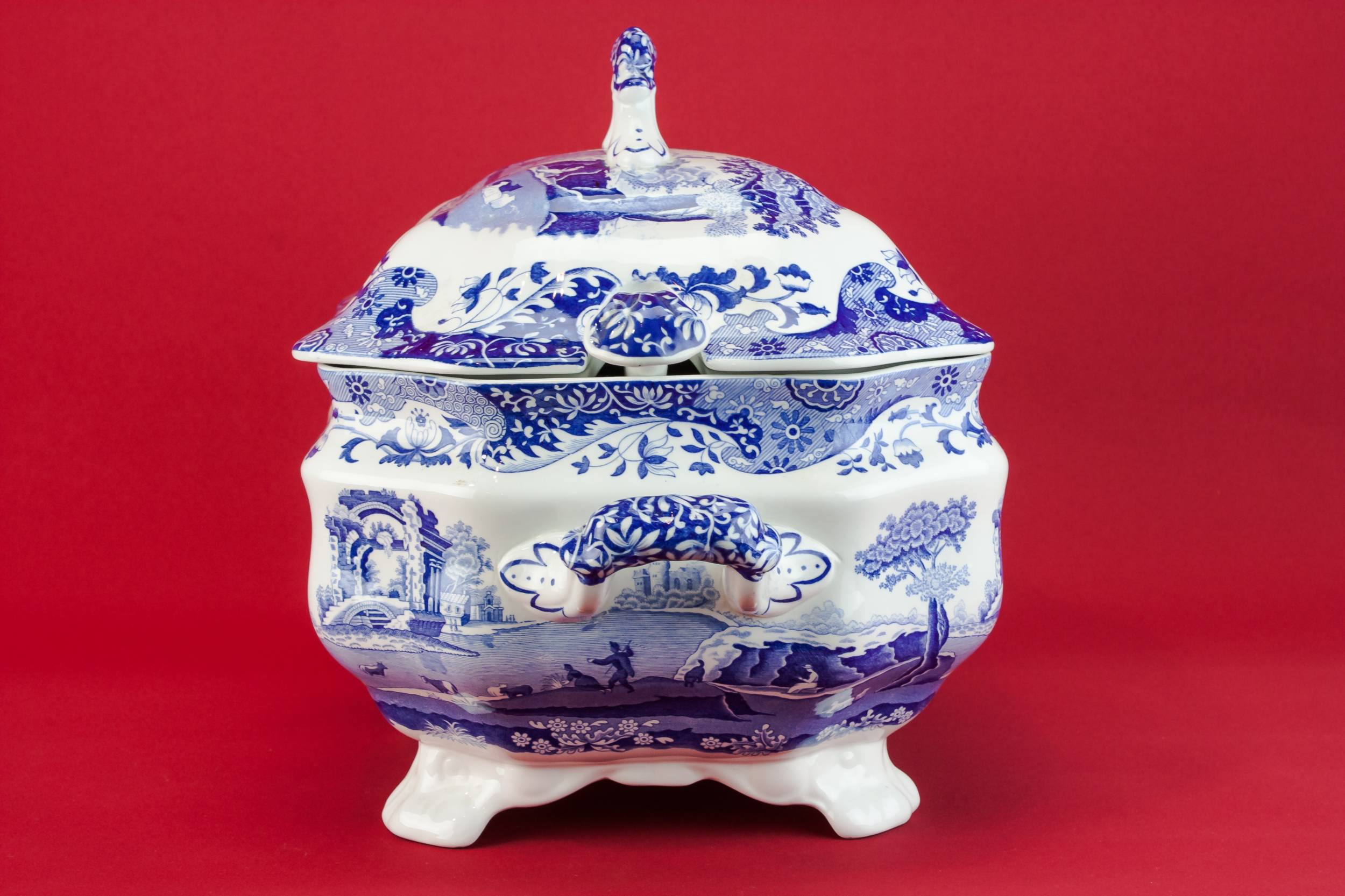 Pottery Vintage Spodes — Large tureen and ladle 3