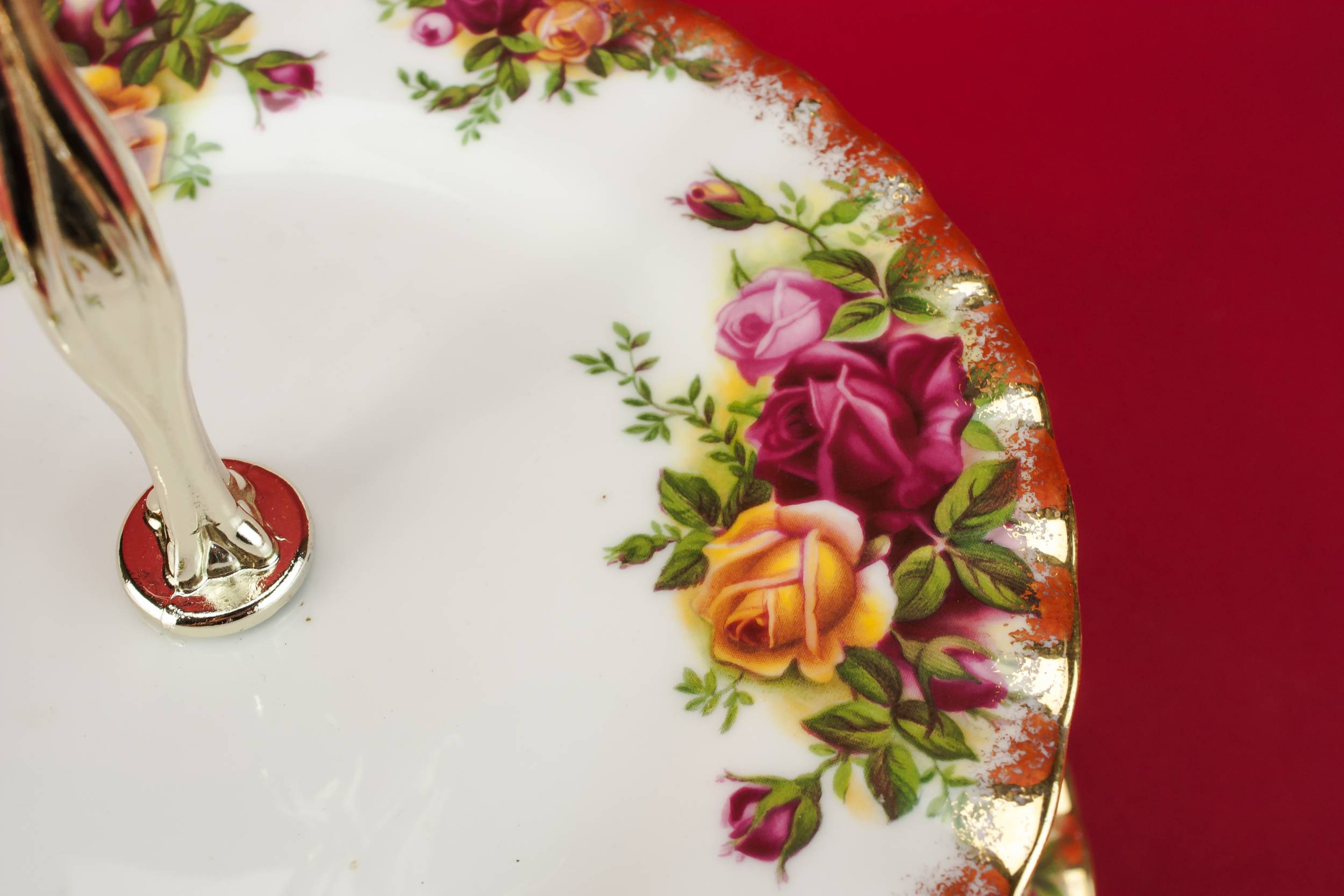 Vintage Elegant Medium — 2 tier bone china cake stand 1