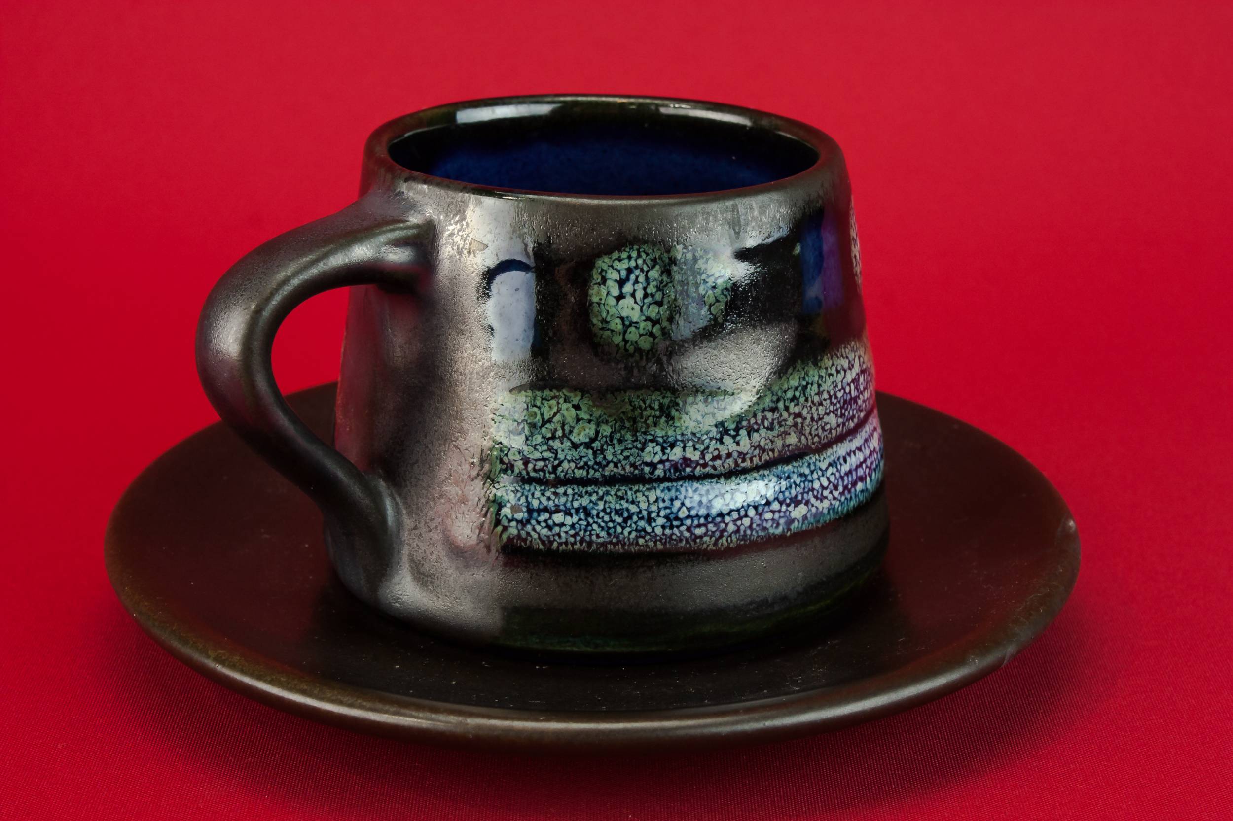 Persons Retro Brown — Pottery coffee set for six 1