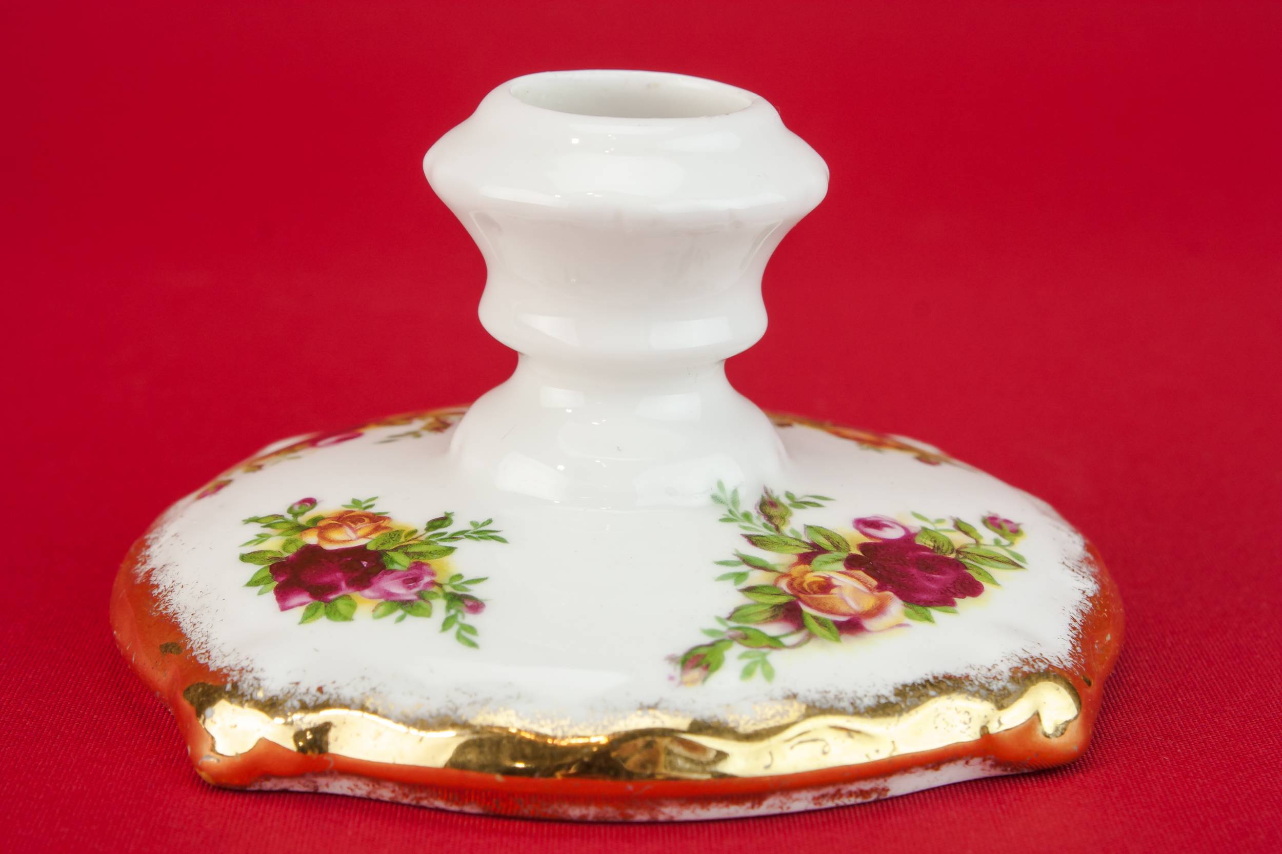 Charming Vintage Old — 2 bone china candlesticks 1
